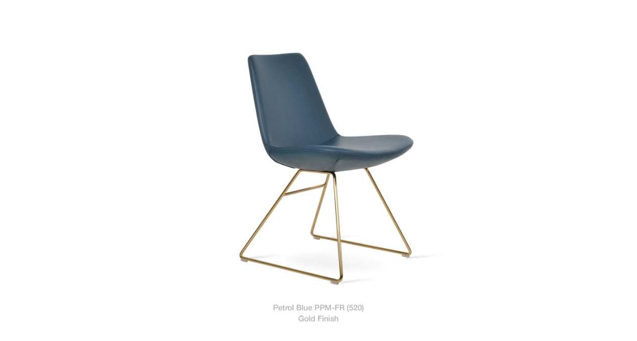 Eiffel Wire Dining Chair-Leather