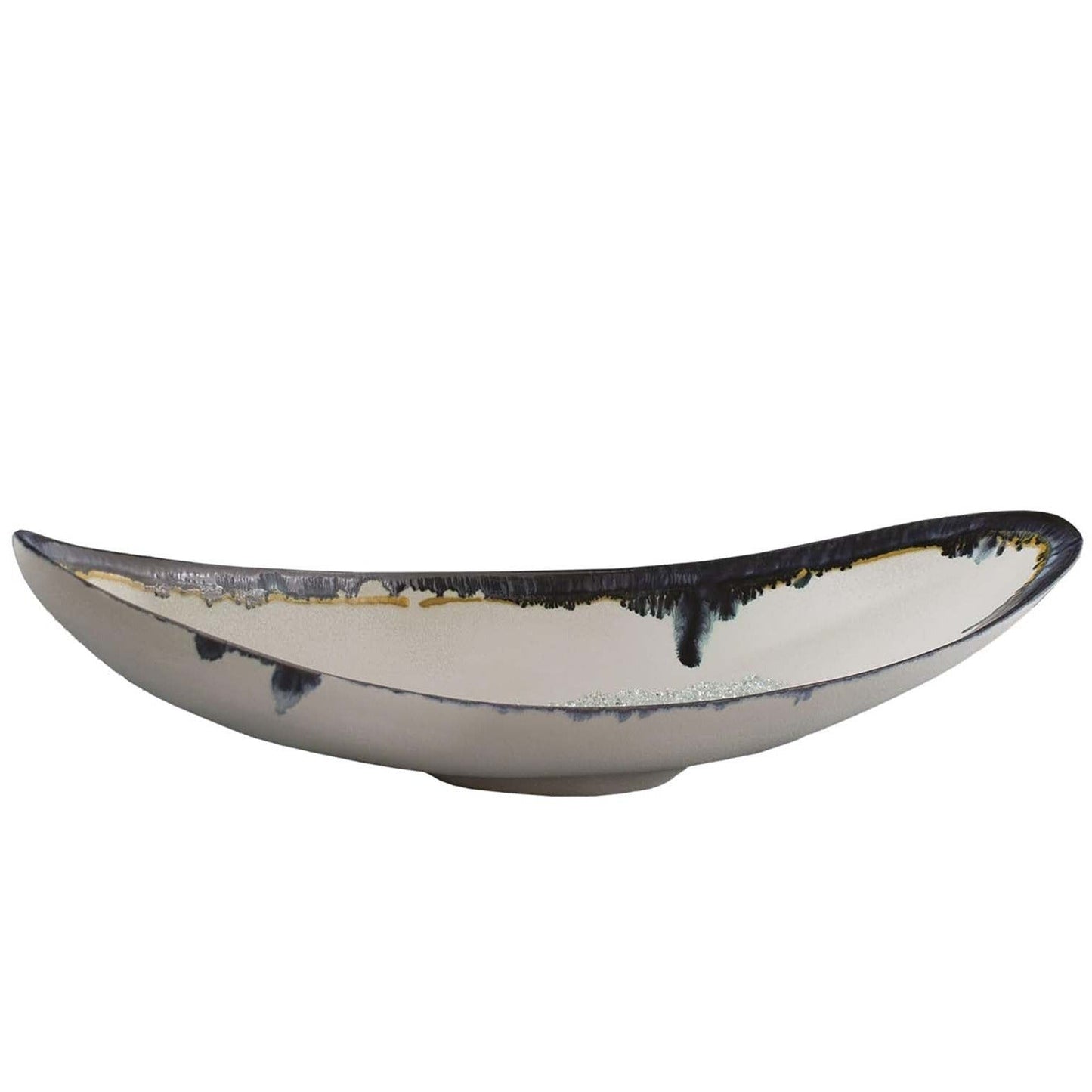 Global Views Glass Drip Canoe Bowl