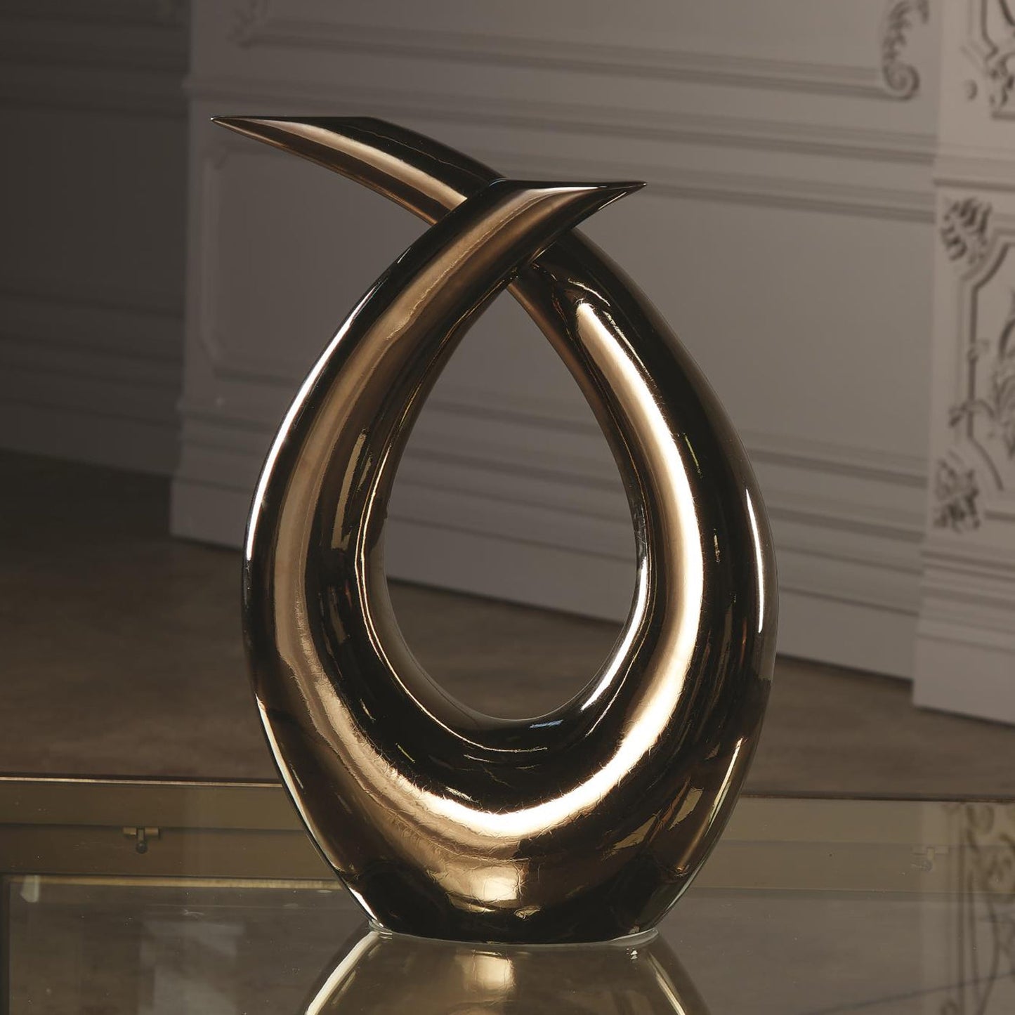 Global Views Loop Bronze Sculpture