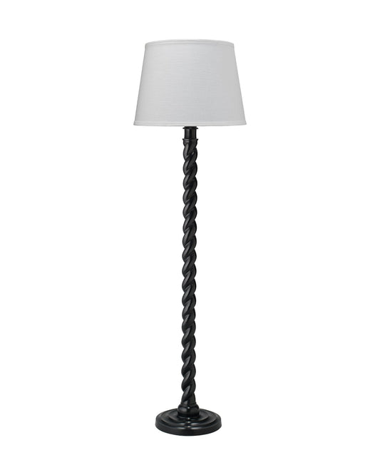 Barley Twist Floor Lamp Black