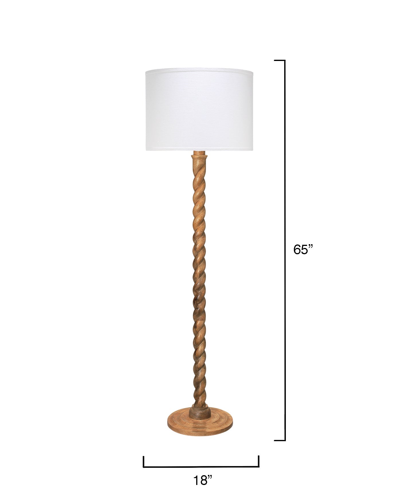 Barley Twist Floor Lamp Brown