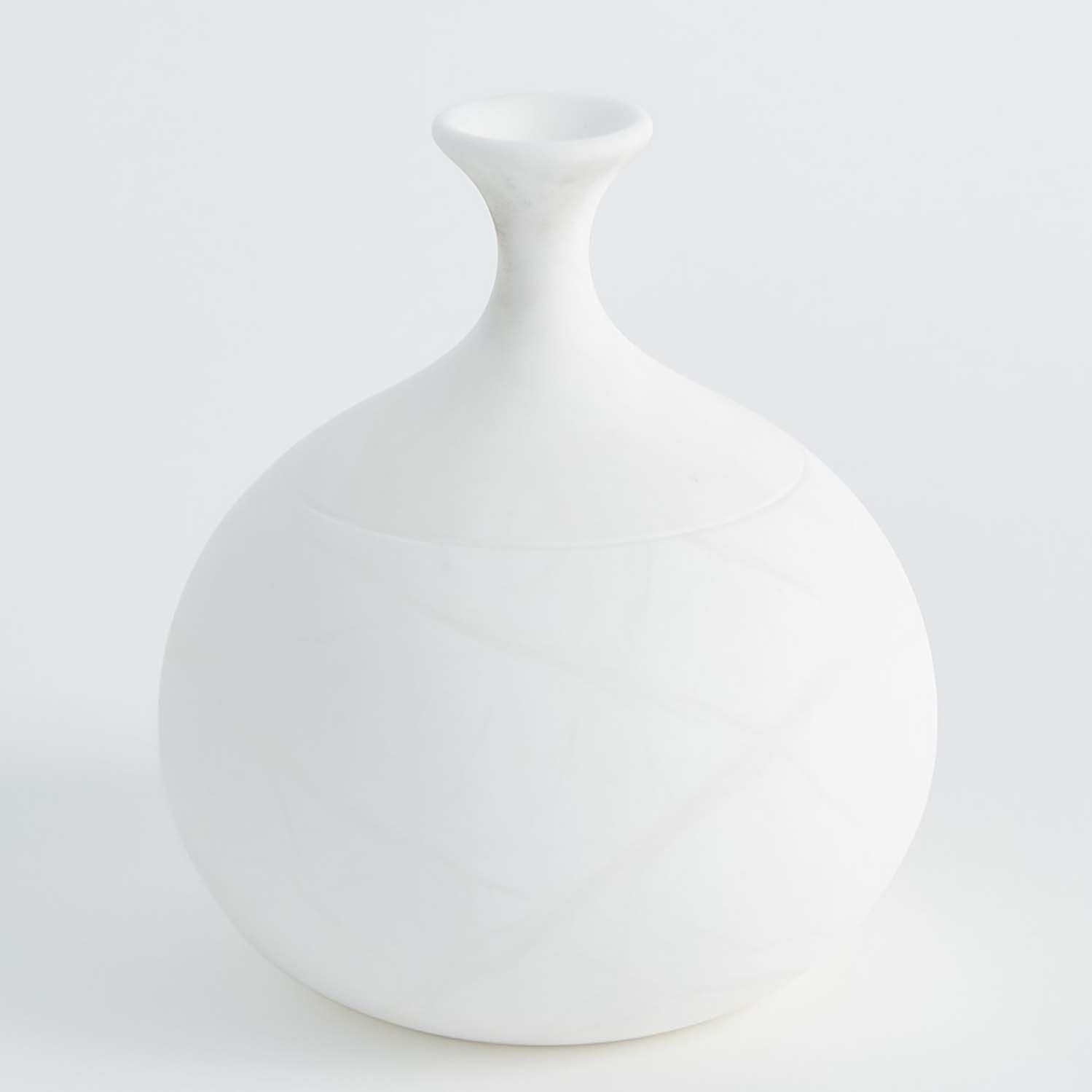 Global Views Alabaster Teardrop Vase