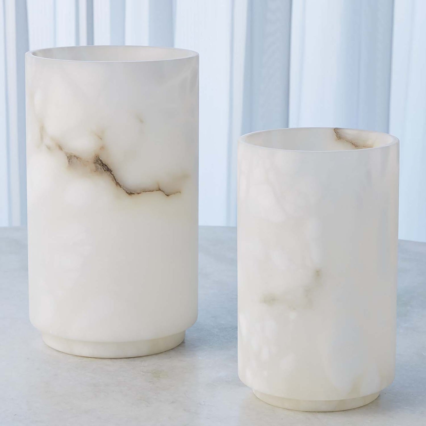 Global Views Alabaster Cylinder Vase