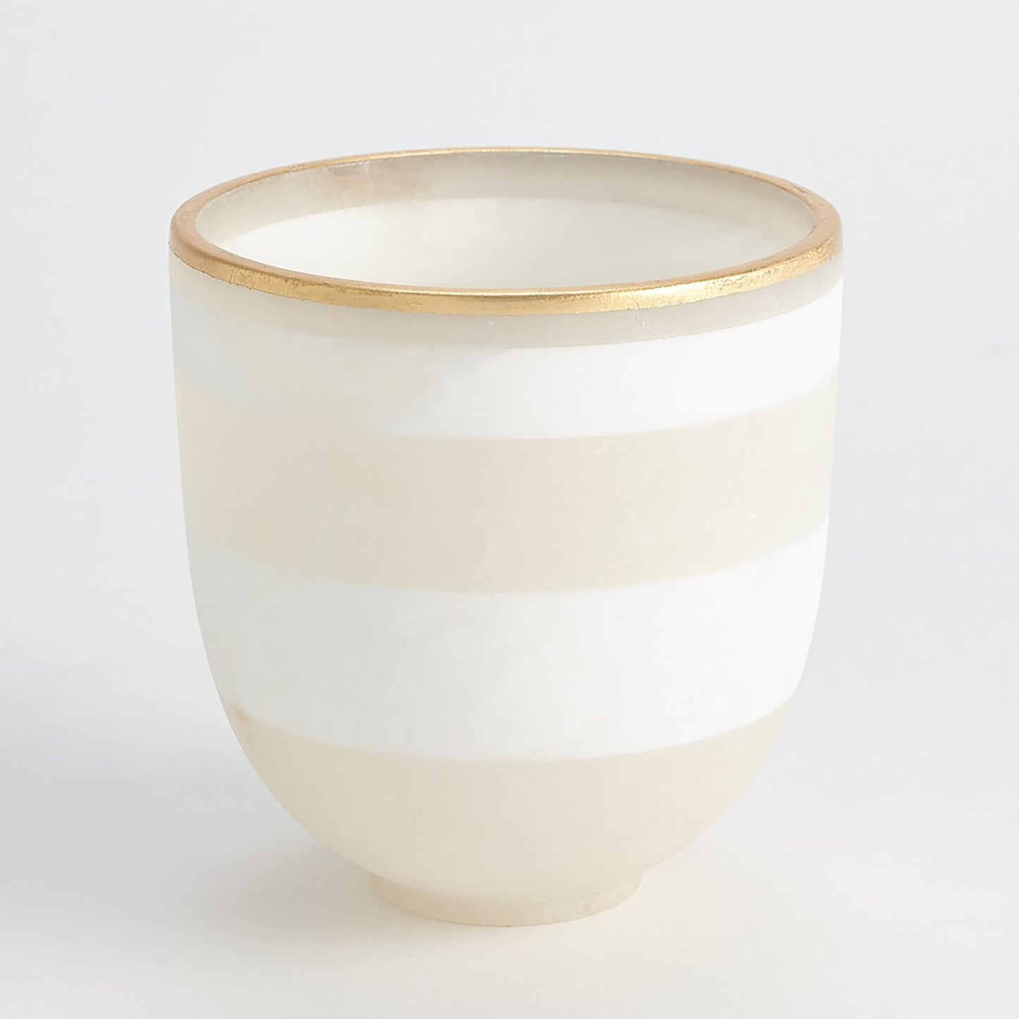 Global Views Striped Alabaster Bowl