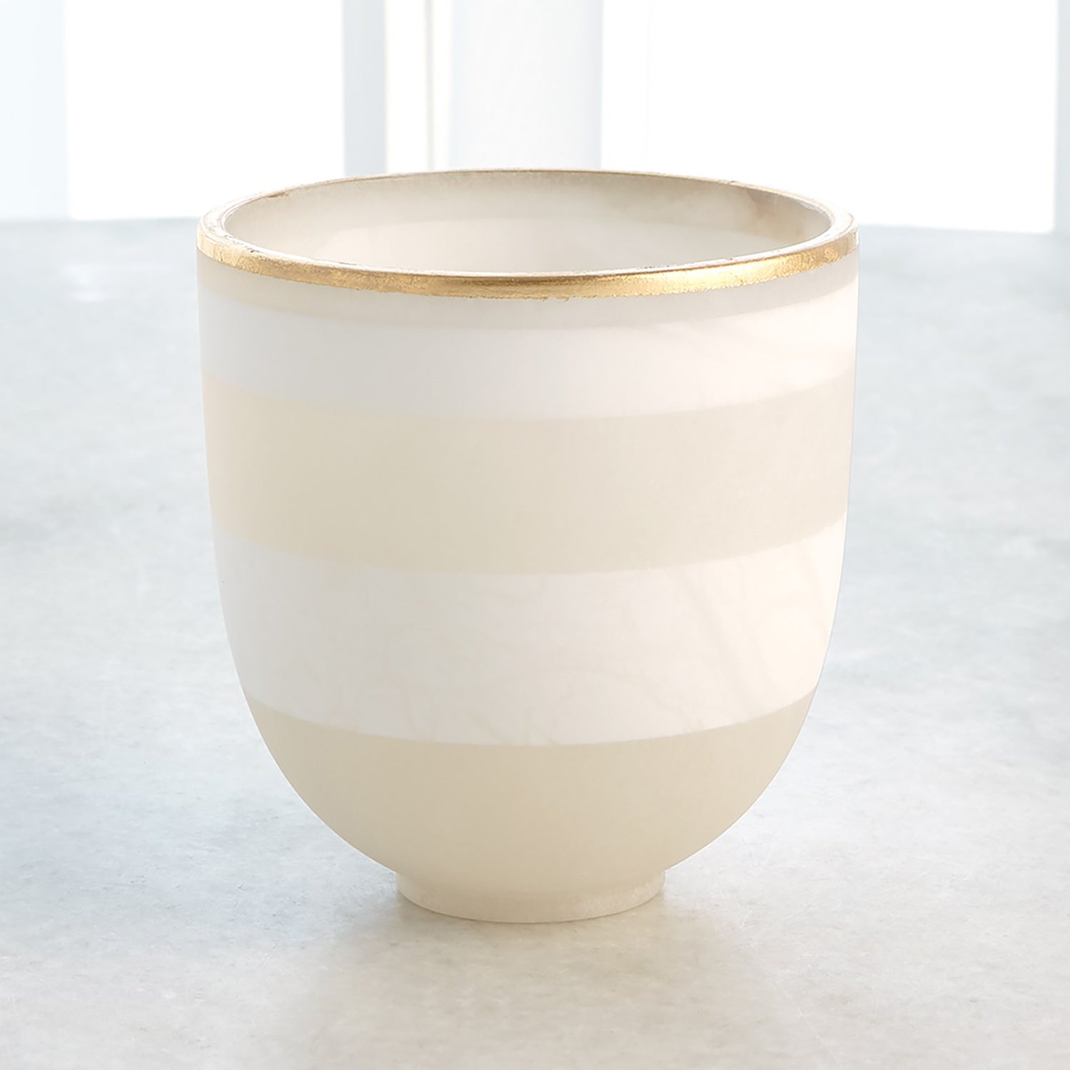 Global Views Striped Alabaster Bowl