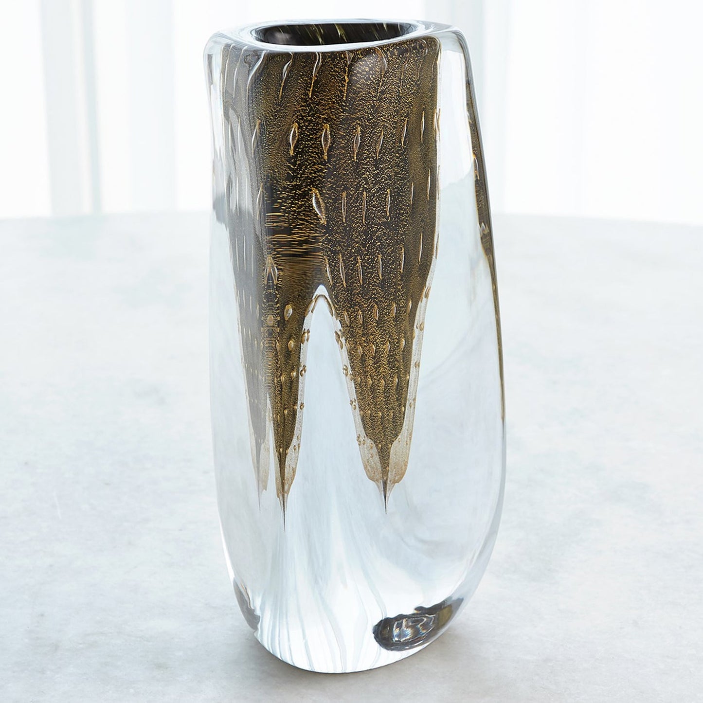 Global Views Triangular Bubbled Vase