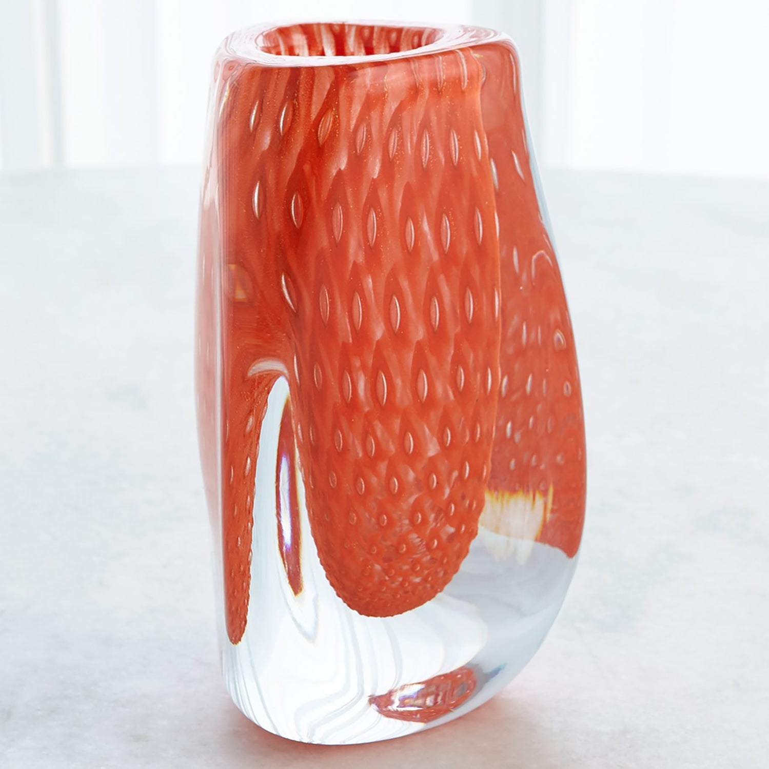 Global Views Triangular Bubbled Vase