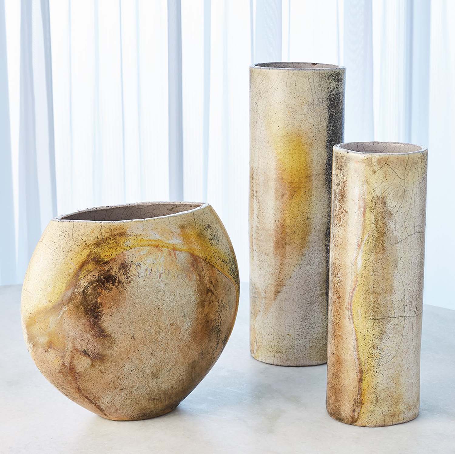 Global Views Golden Raku Vase