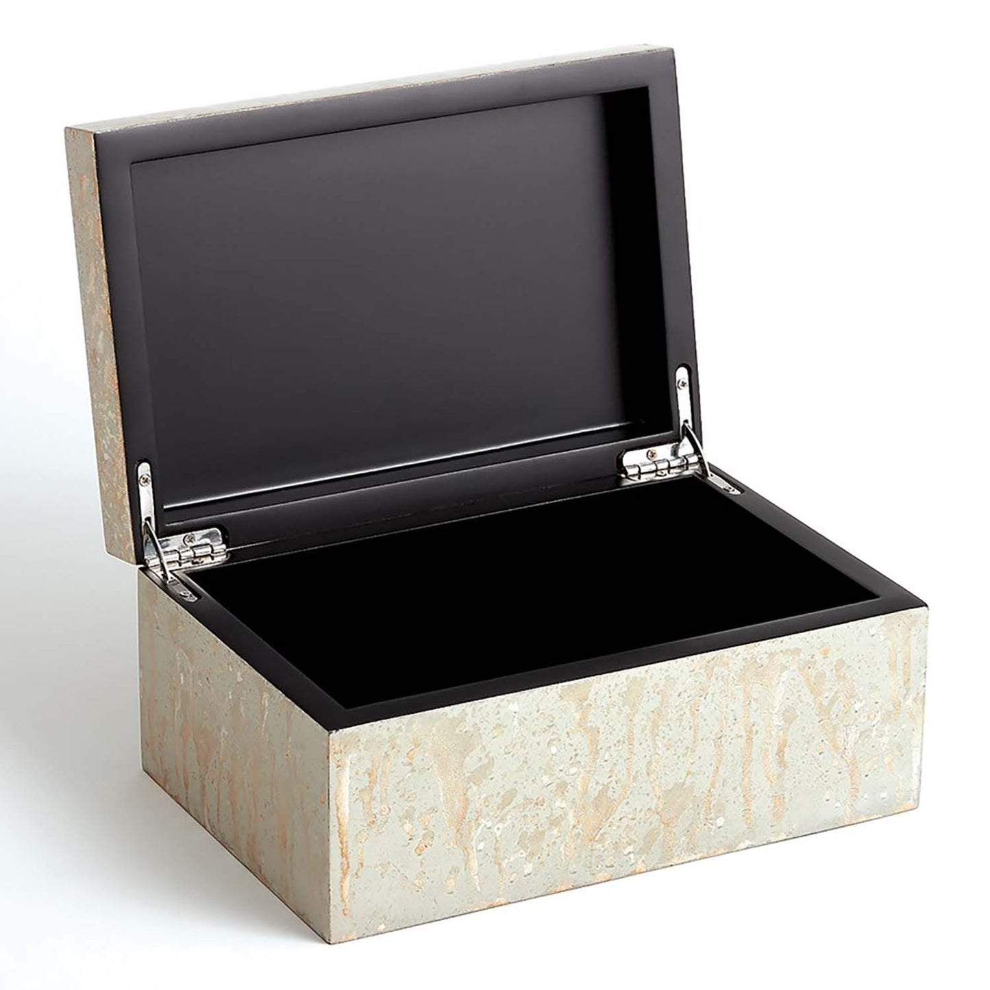 Global Views Champagne Silver Leaf Box