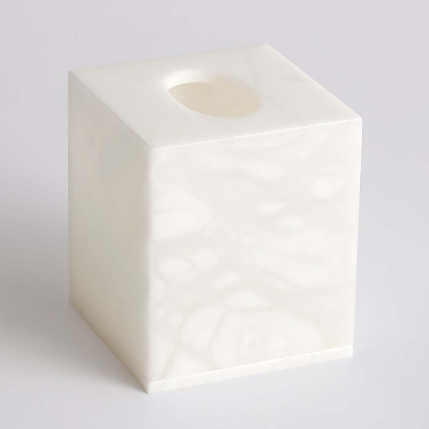 Global Views Alabaster Tissue Box