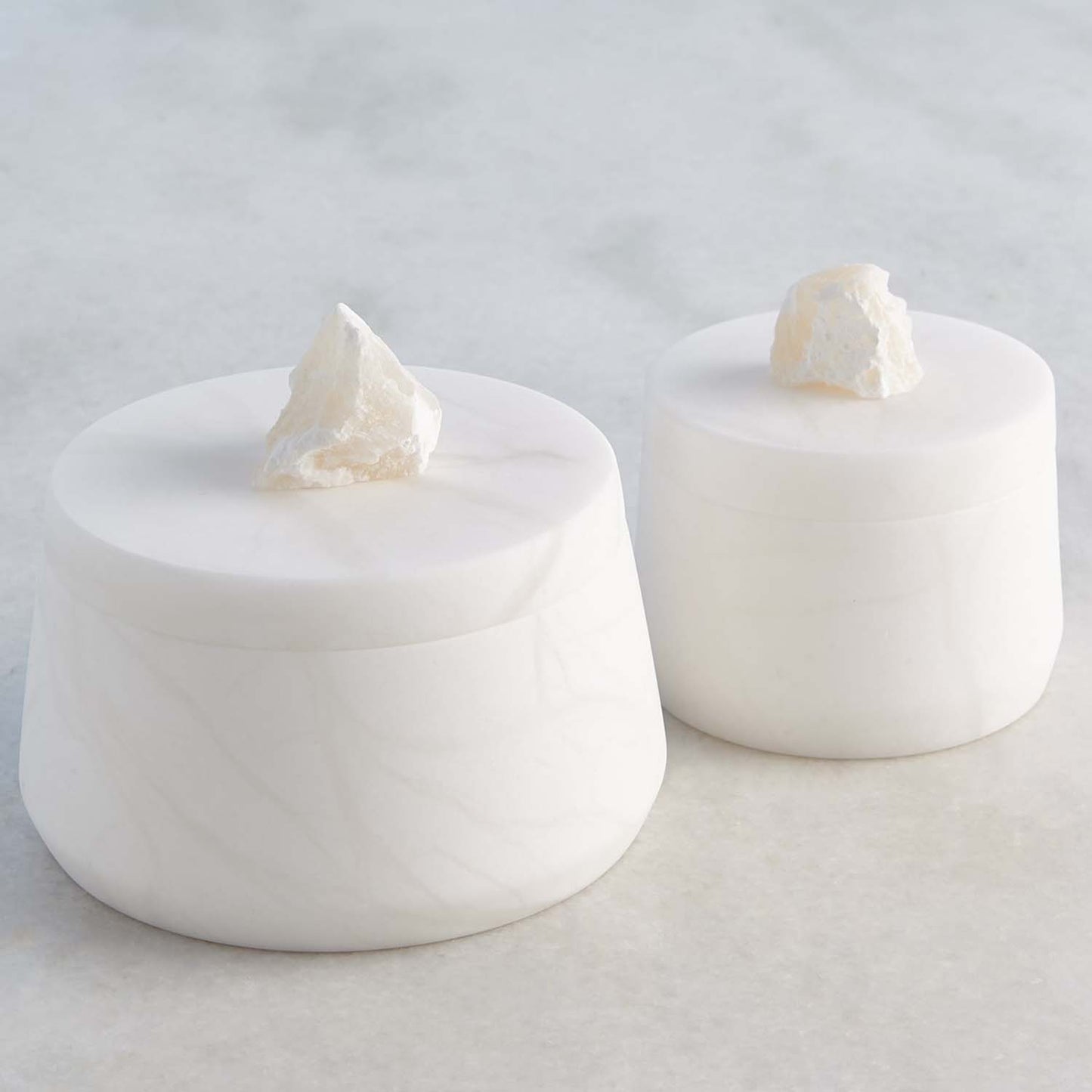 Global Views Alabaster Tapered Round Box