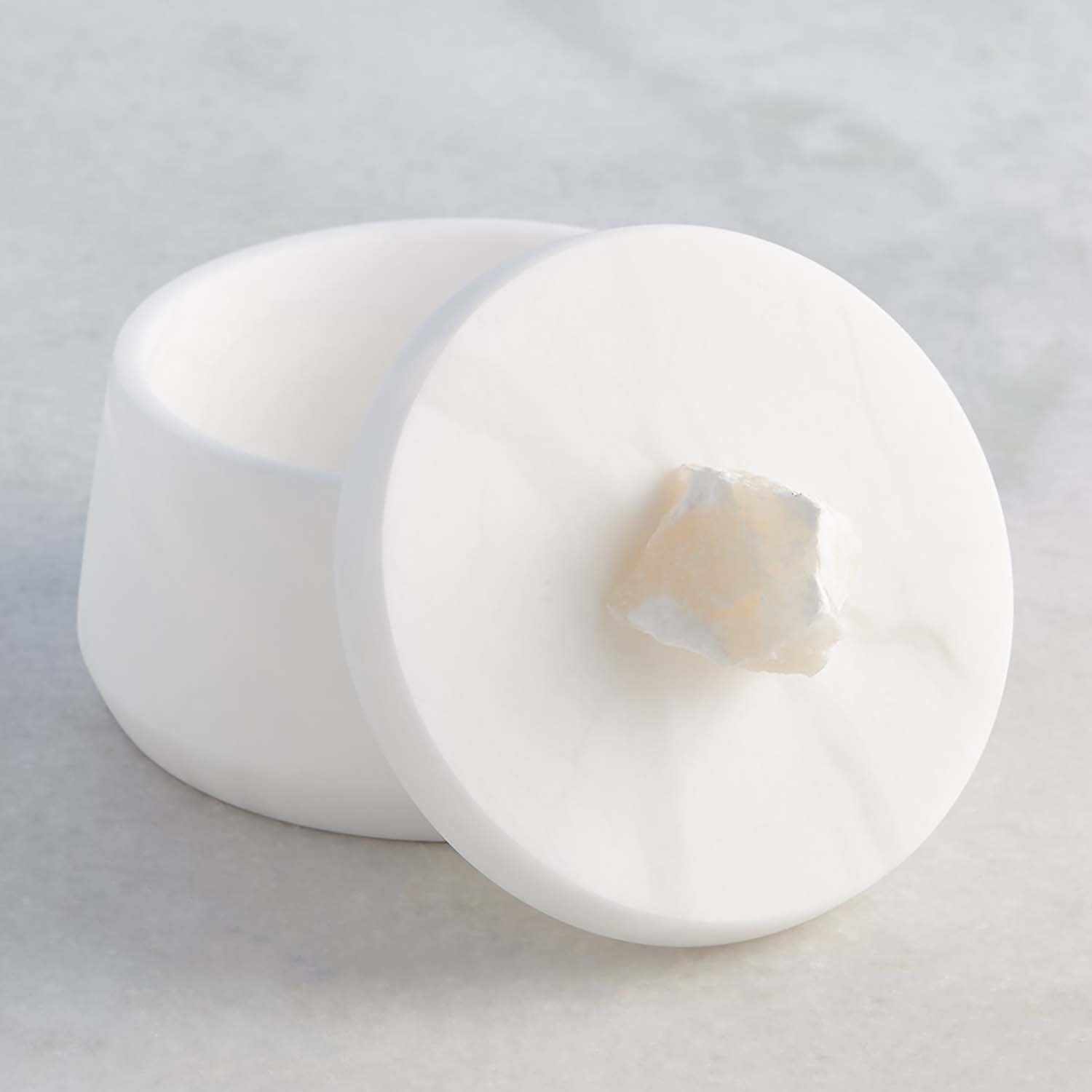 Global Views Alabaster Tapered Round Box