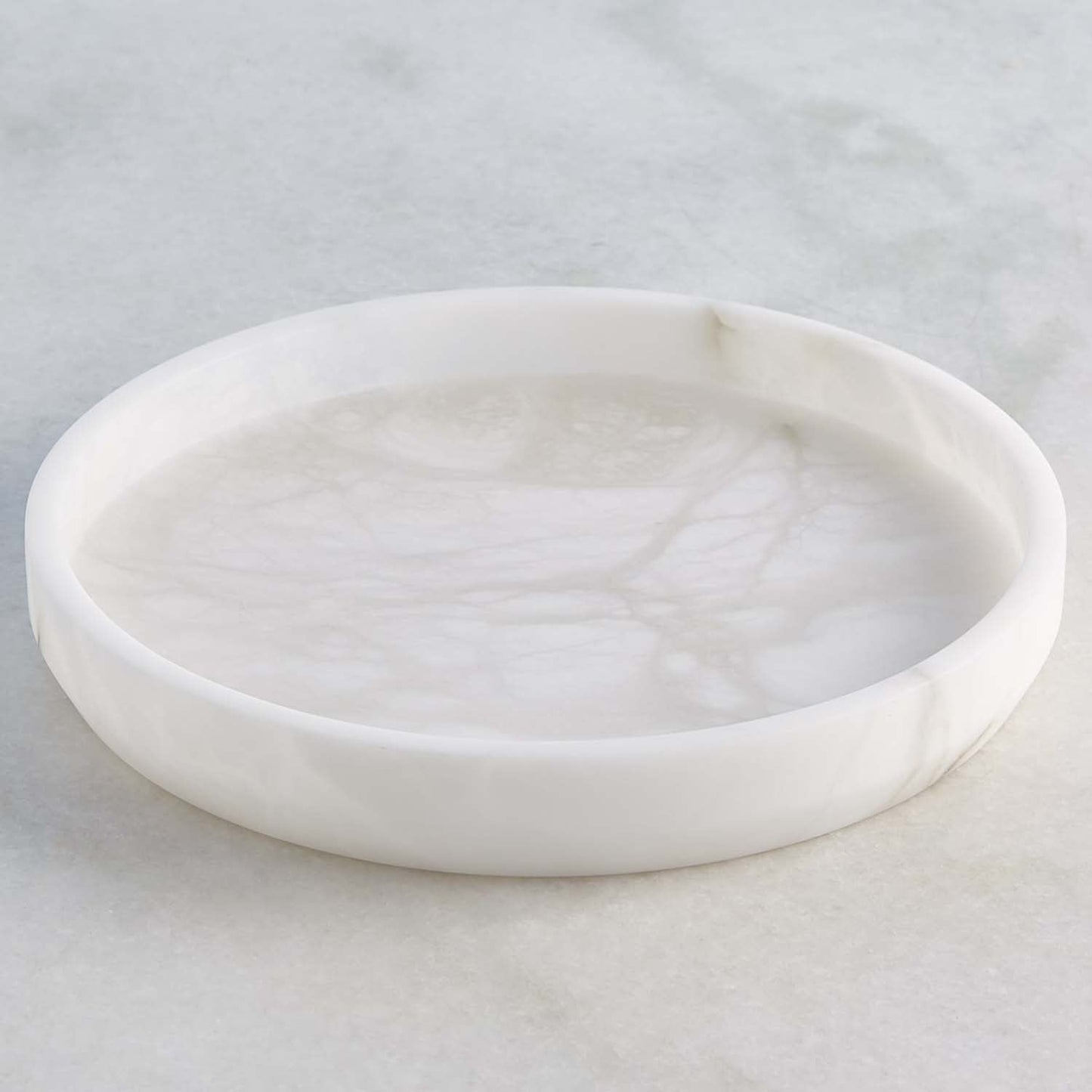 Global Views Alabaster Tapered Round Tray