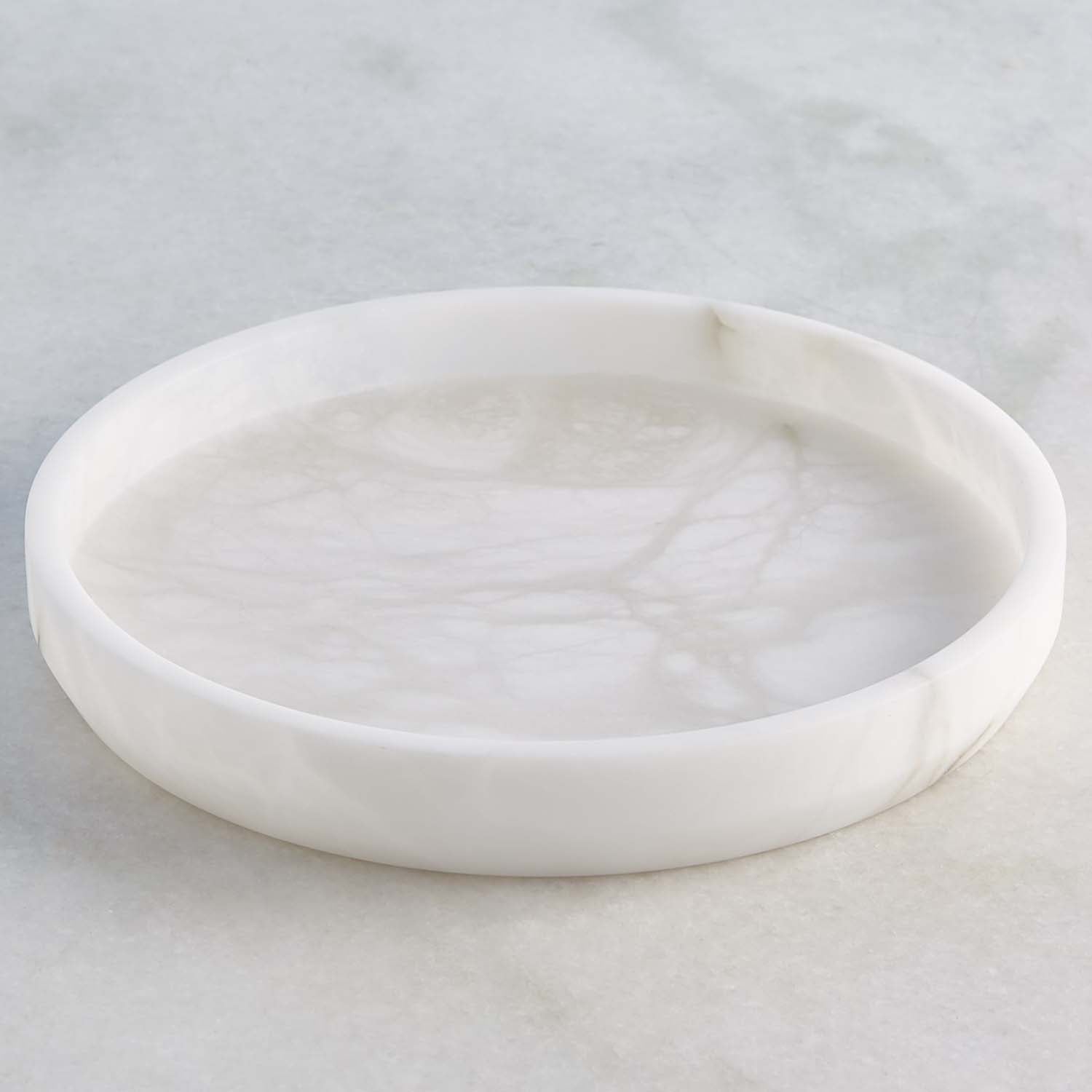 Global Views Alabaster Tapered Round Tray