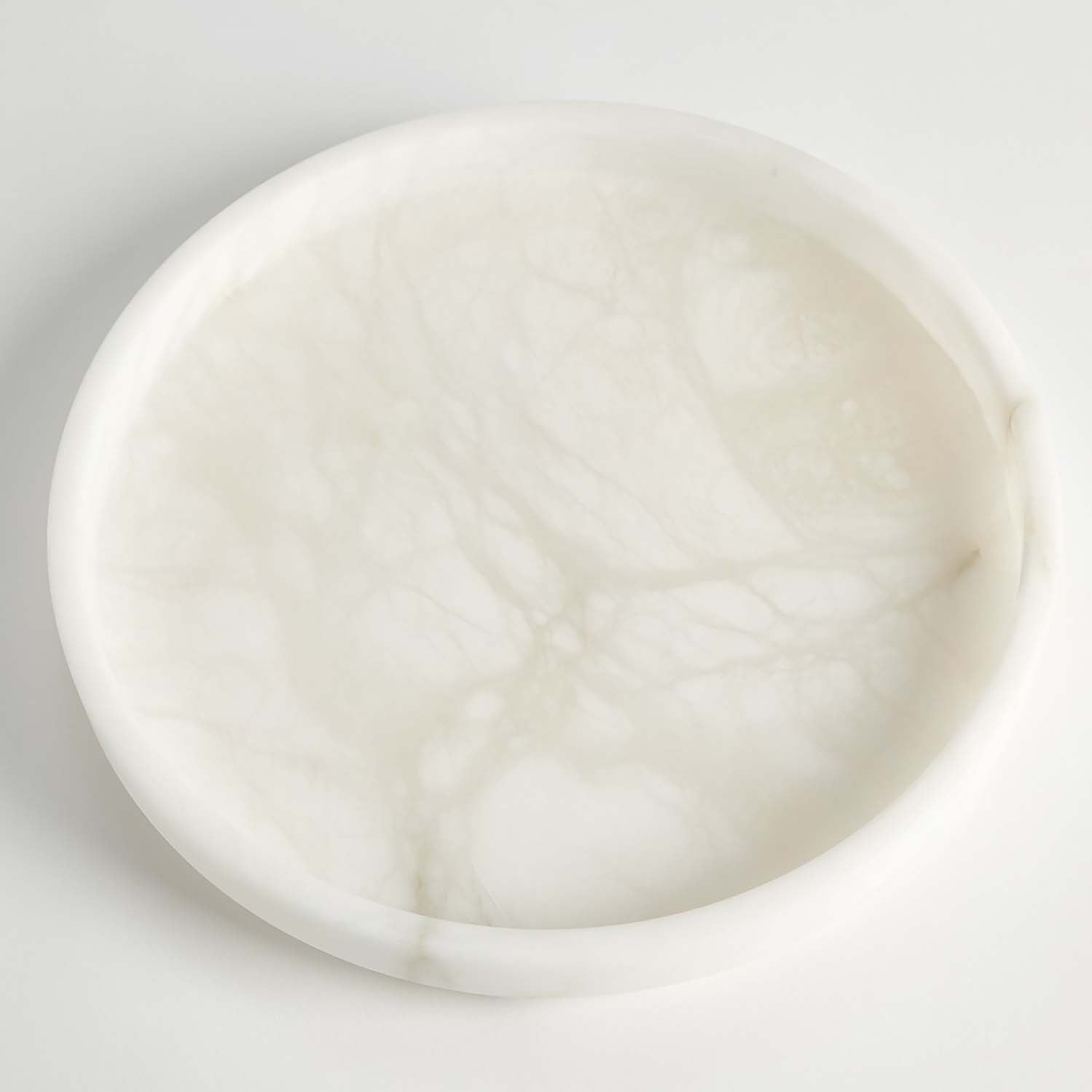 Global Views Alabaster Tapered Round Tray