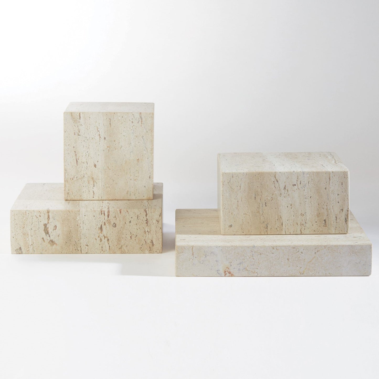 Global Views Travertine Cube Riser