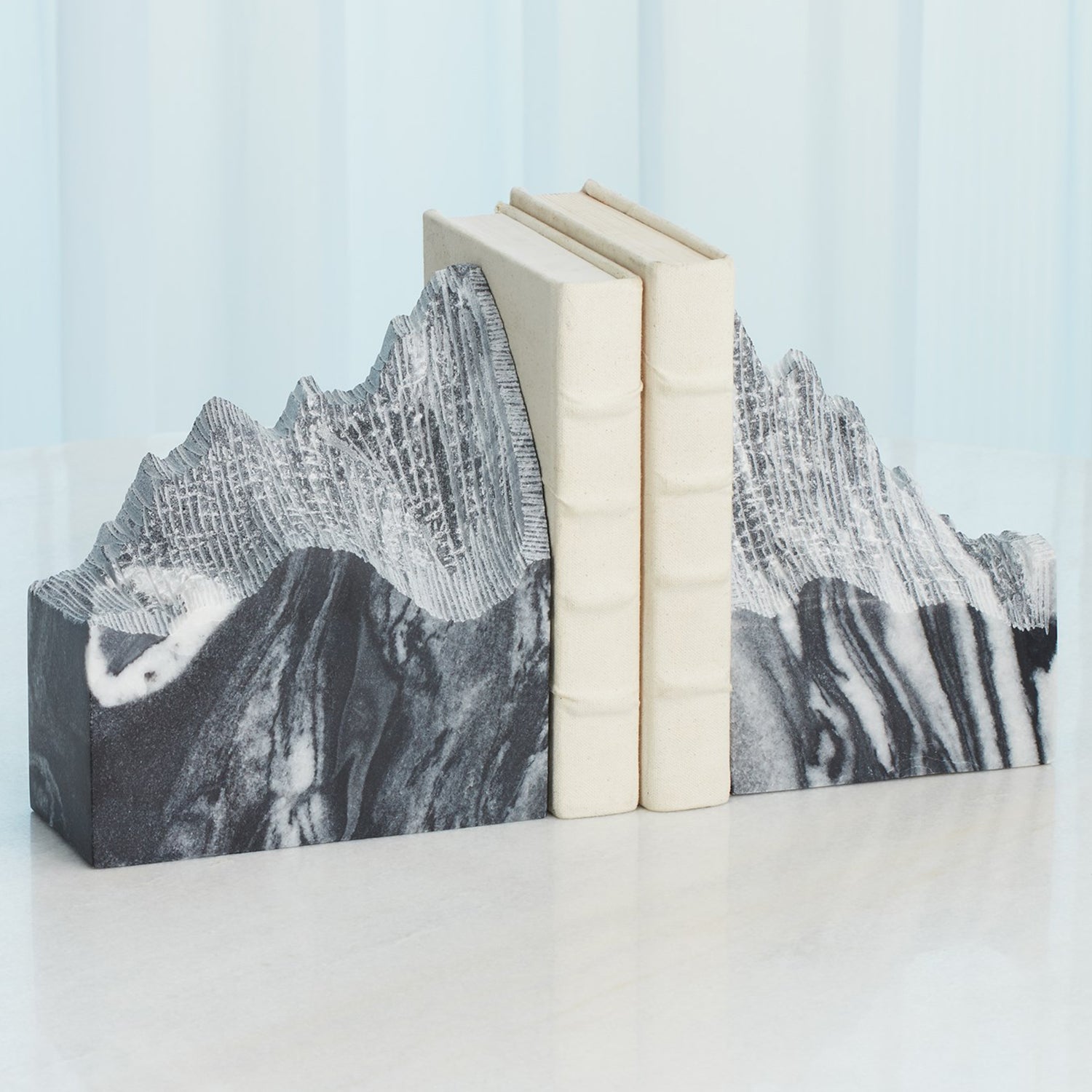 Global Views Pair Mountain Summit Bookend Set