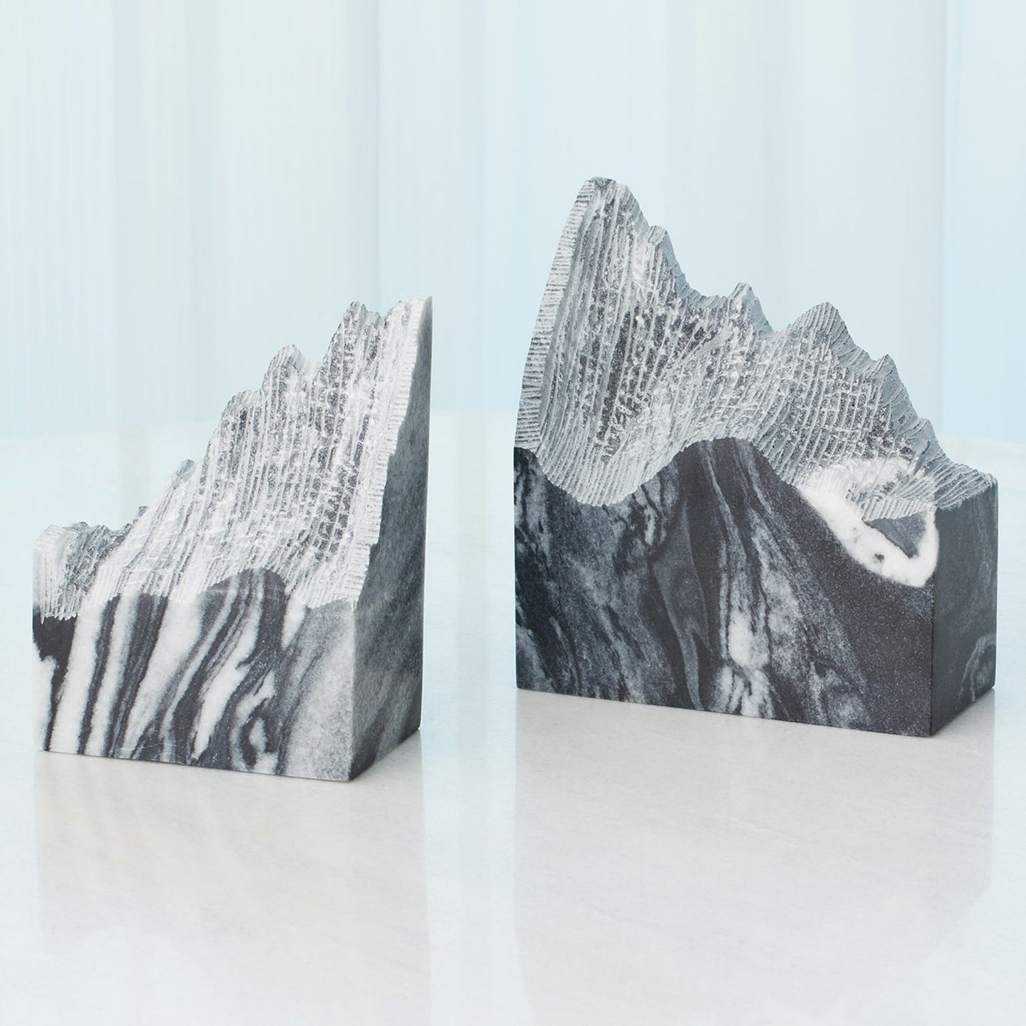 Global Views Pair Mountain Summit Bookend Set