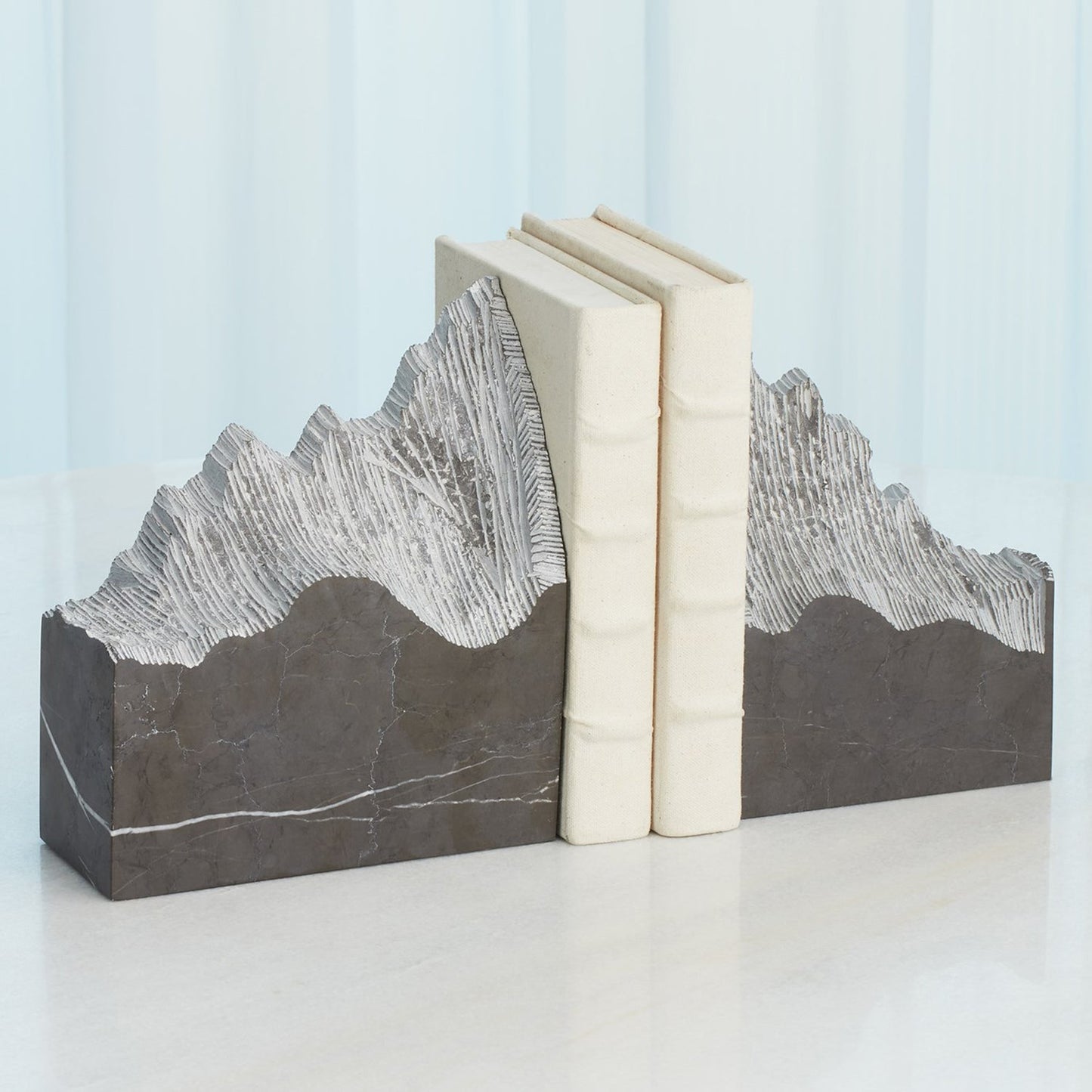 Global Views Pair Mountain Summit Bookend Set