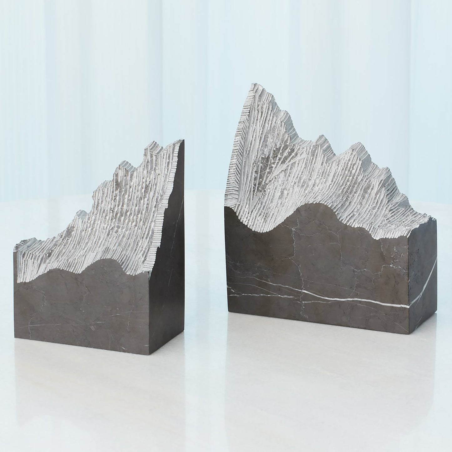 Global Views Pair Mountain Summit Bookend Set