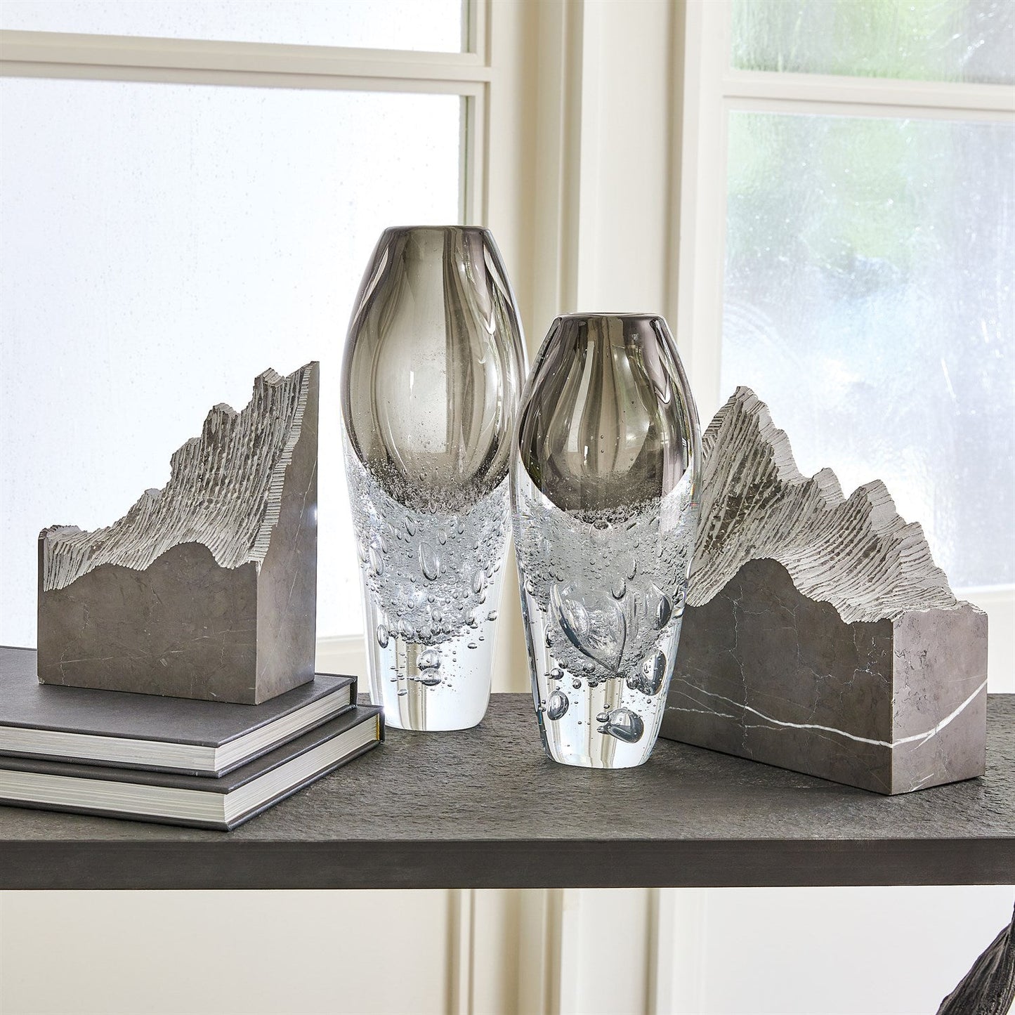 Global Views Pair Mountain Summit Bookend Set