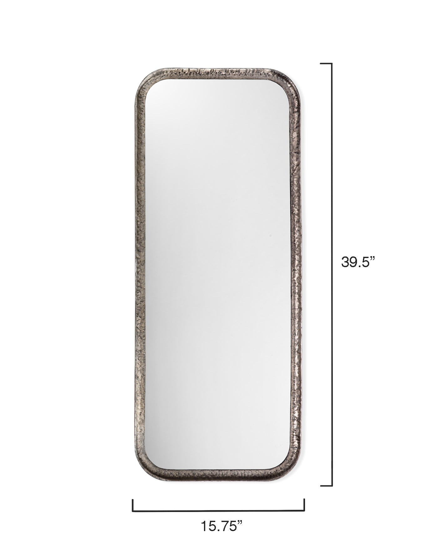 Capital Rectangle Mirror Silver Leaf