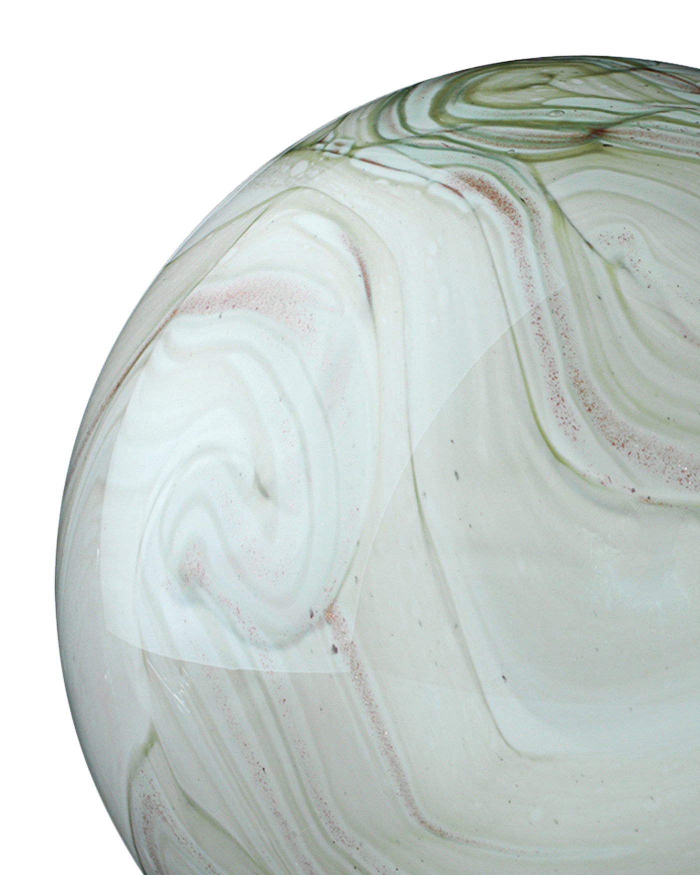 Sage Swirl Cosmos Glass Spheres (Set Of 2)