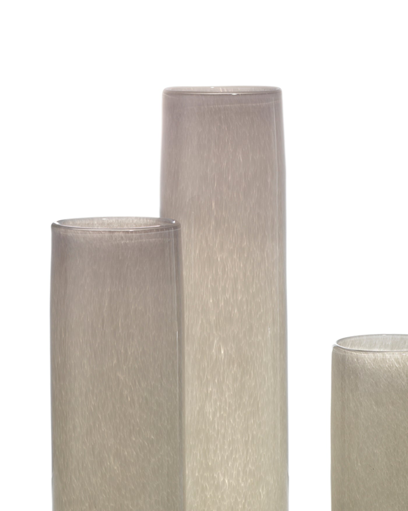 Gwendolyn Hand Blown Vases (Set Of 3) - Grey