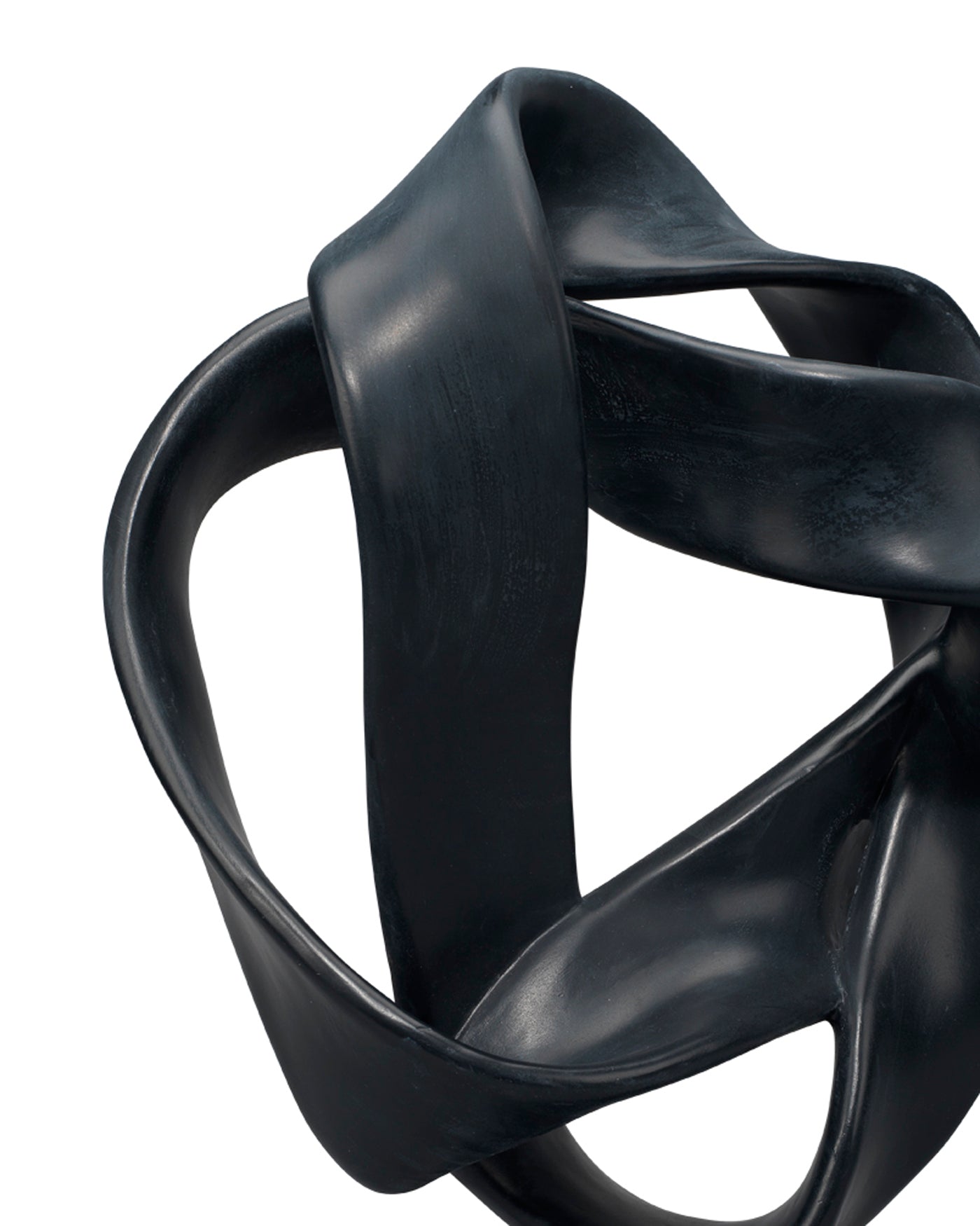 Intertwined Object On Stand Black