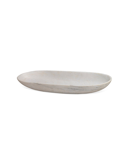 Long Oval Bowl White