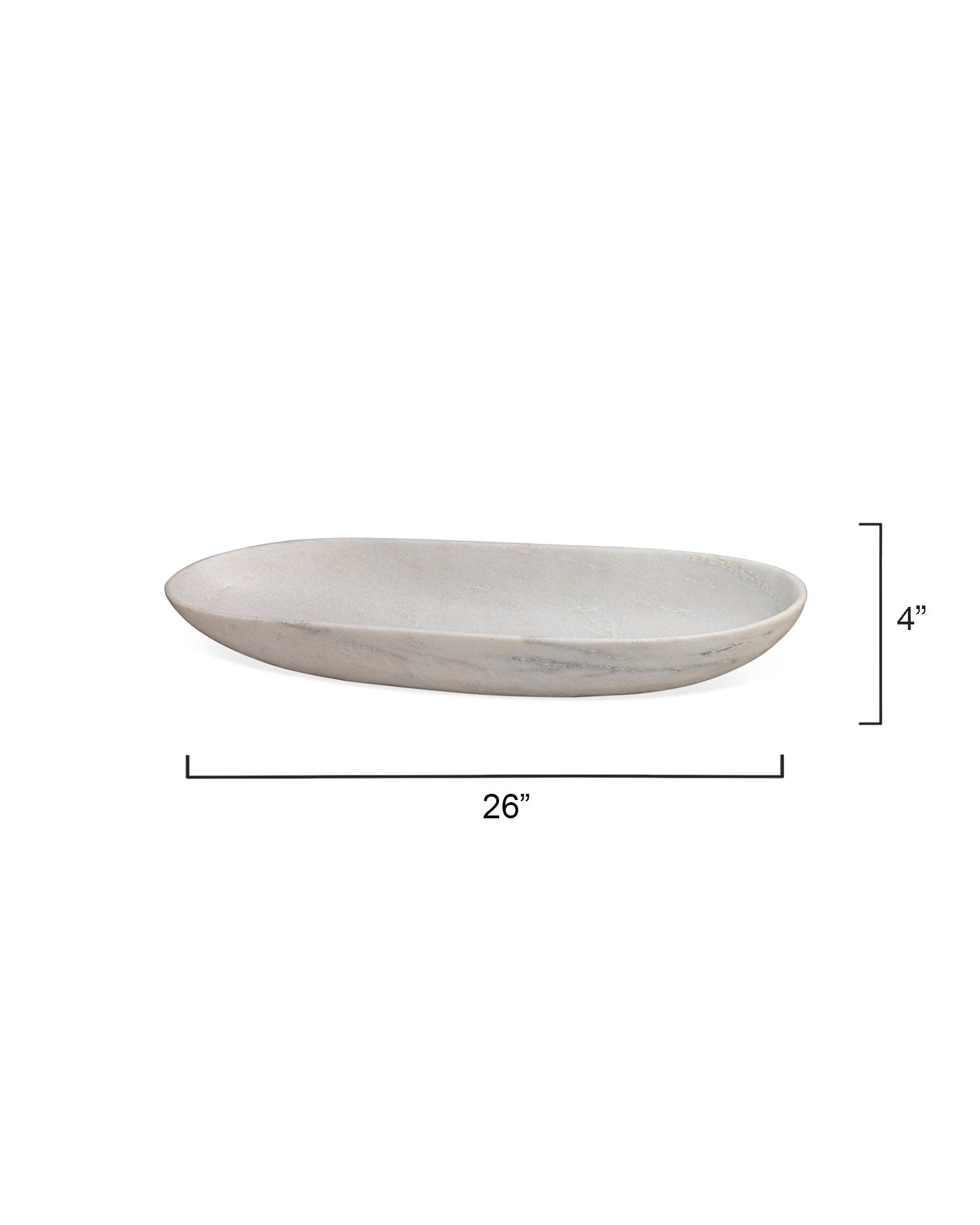 Long Oval Bowl White