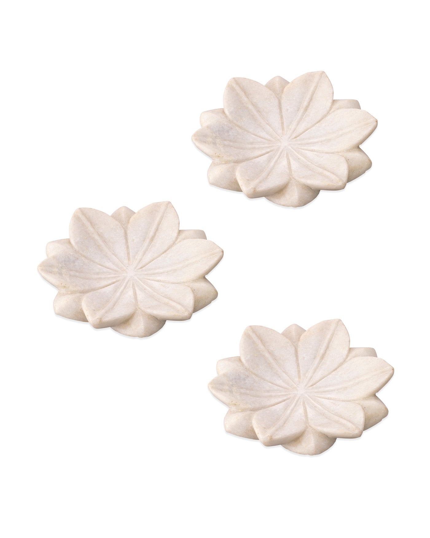 Lotus Marble Plates (Set Of 3)