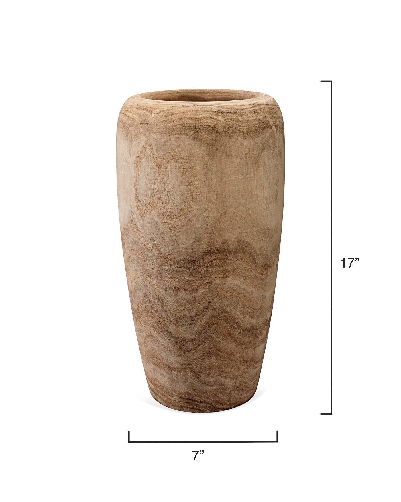 Ojai Small Wooden Vase