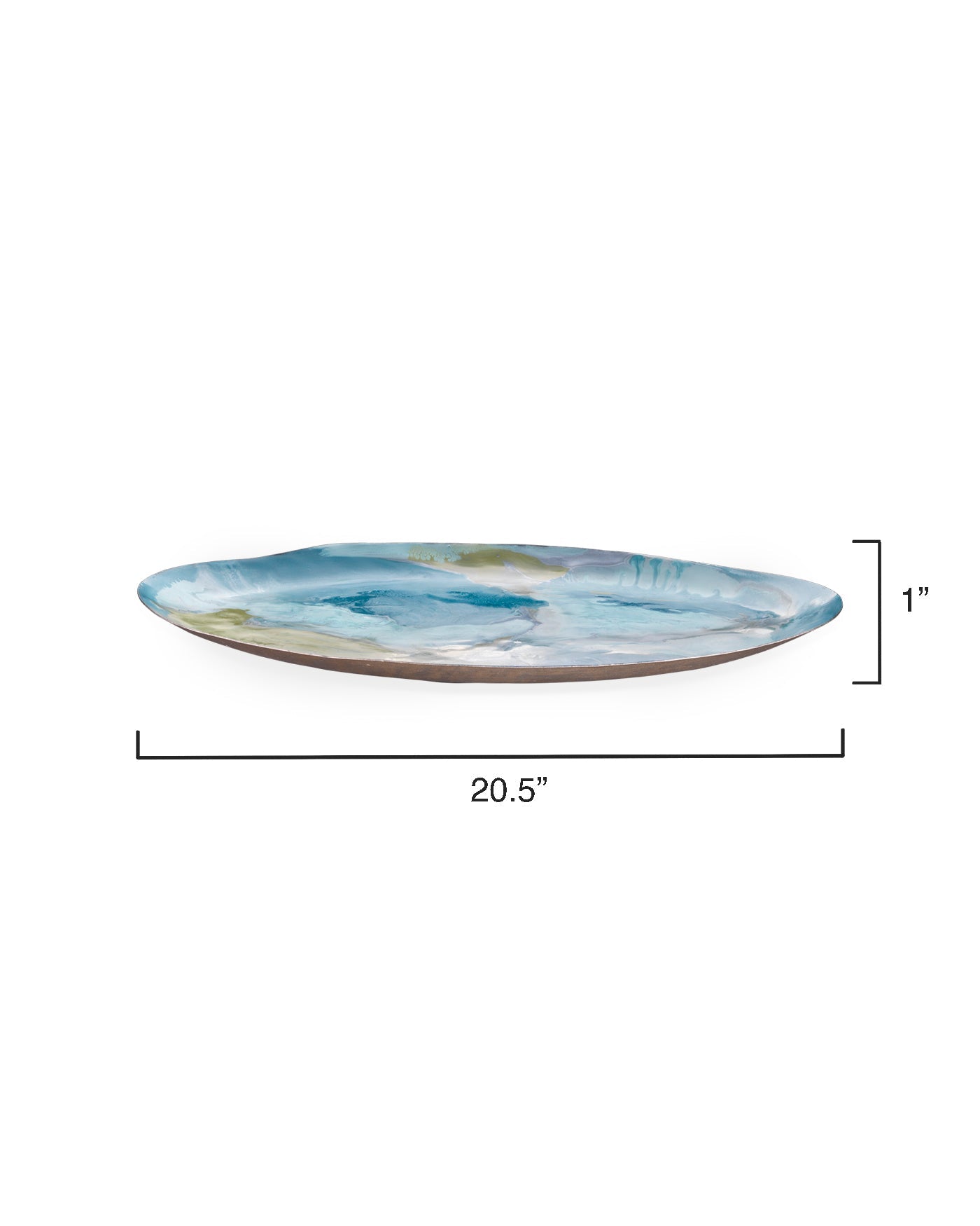 Palette Oval Enameled Tray Blue