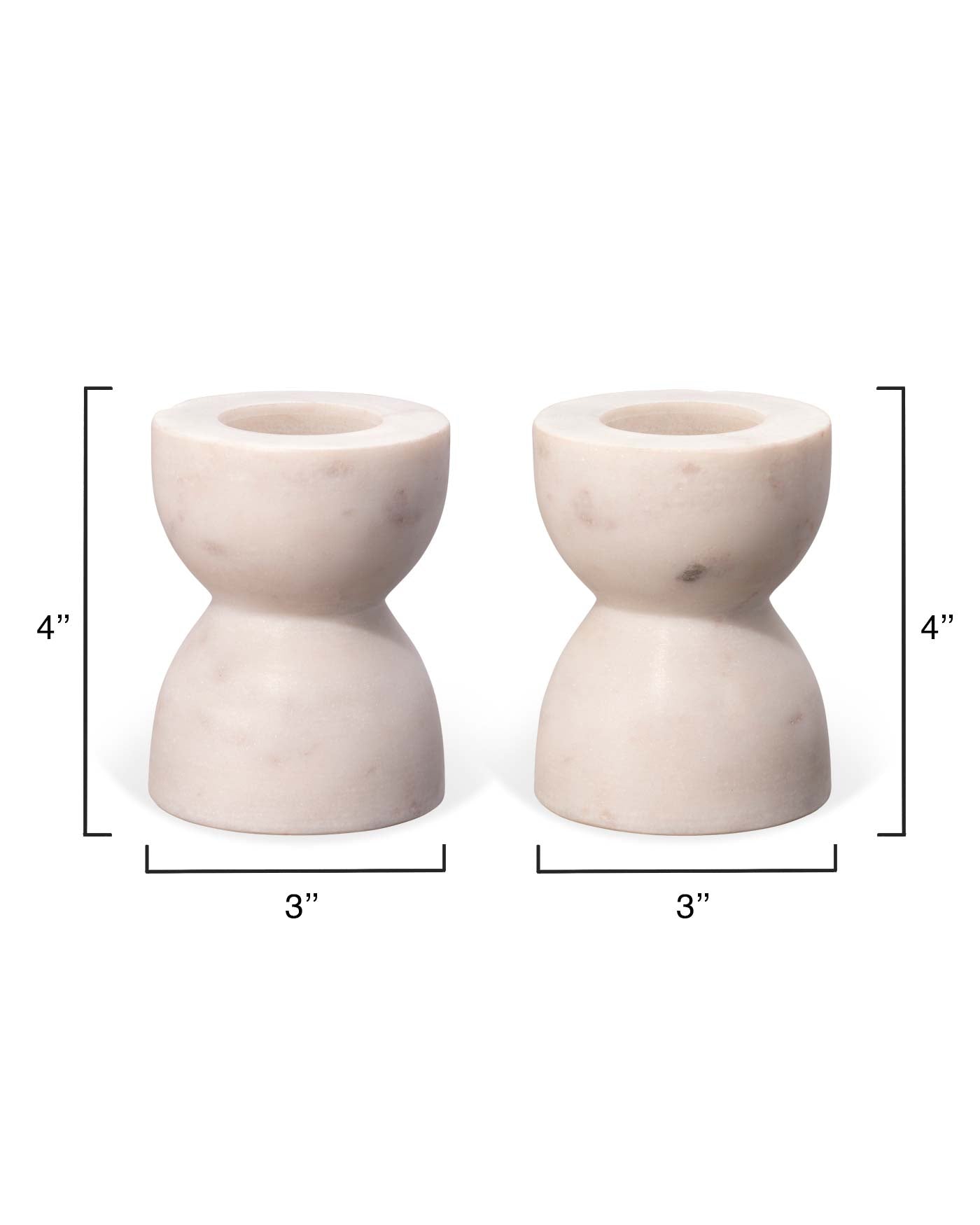 Petit Marble Candlesticks (Set Of 2)