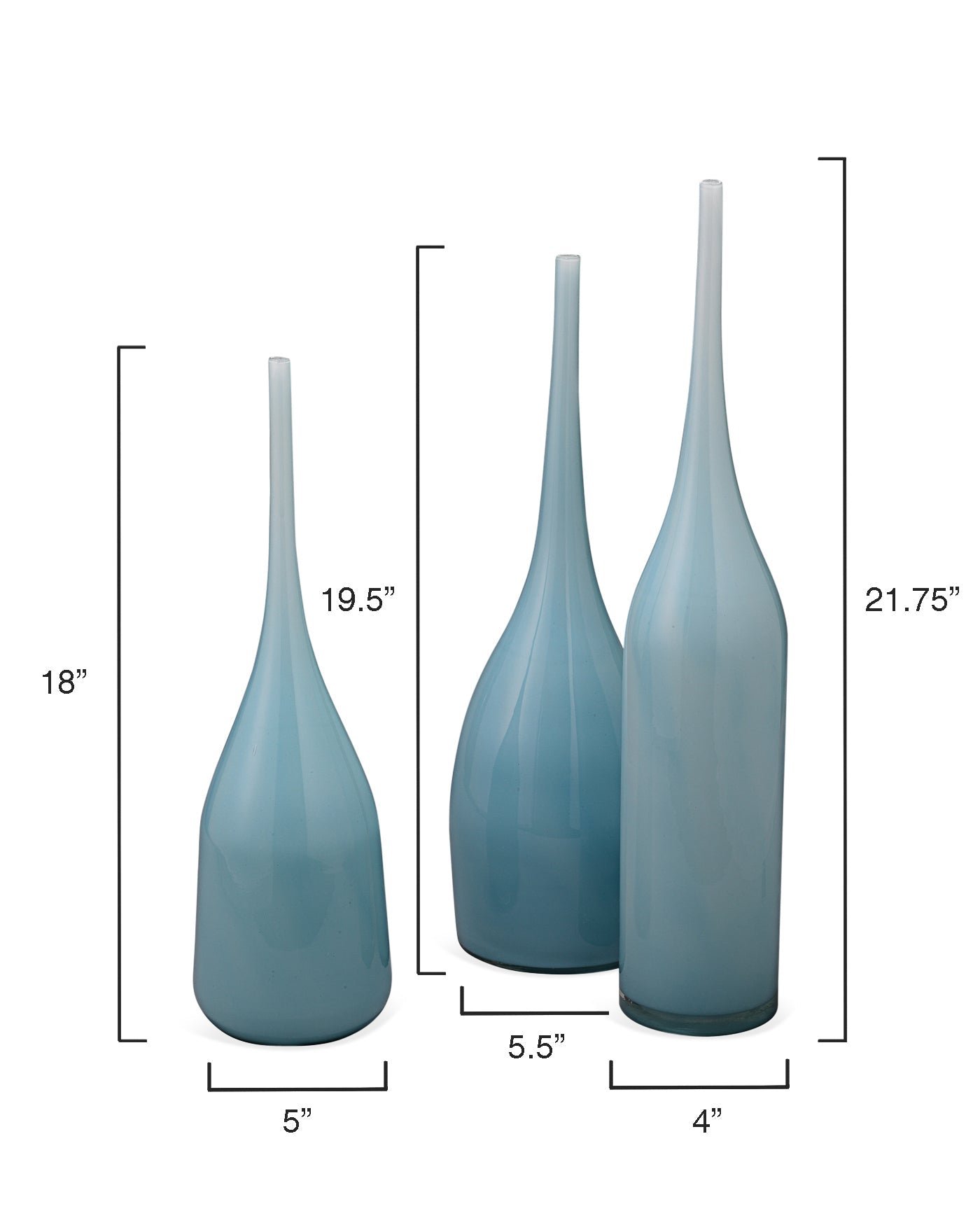 Pixie Vases (Set Of 3) - Periwinkle