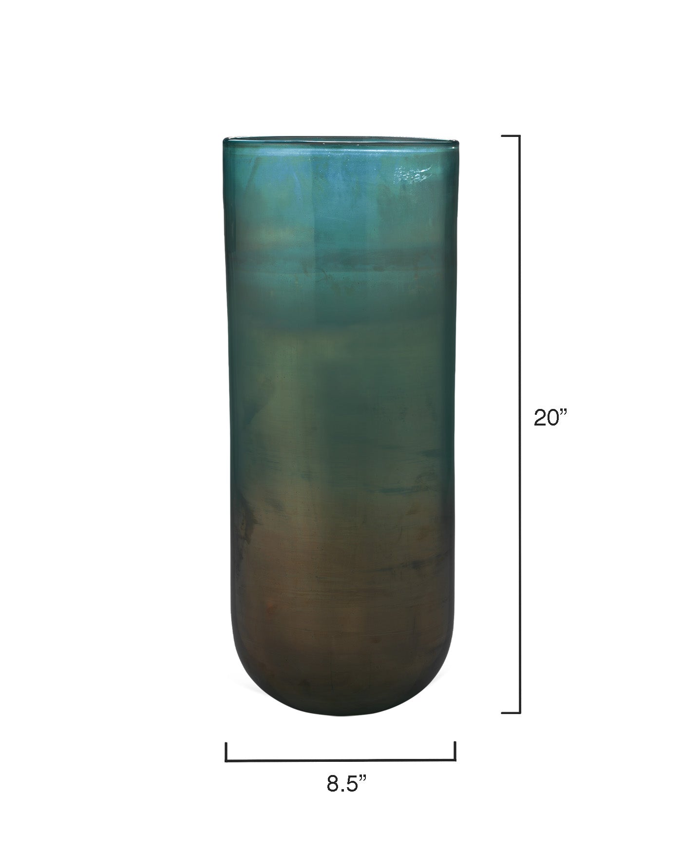 Vapor Vase Metallic Aqua - Large