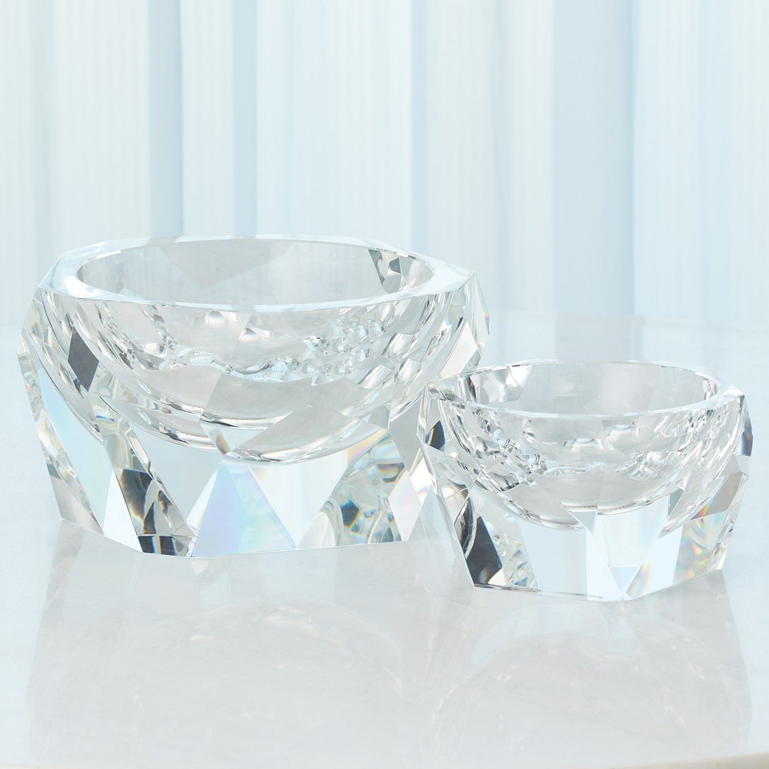 Global Views Multi Facet Crystal Bowl