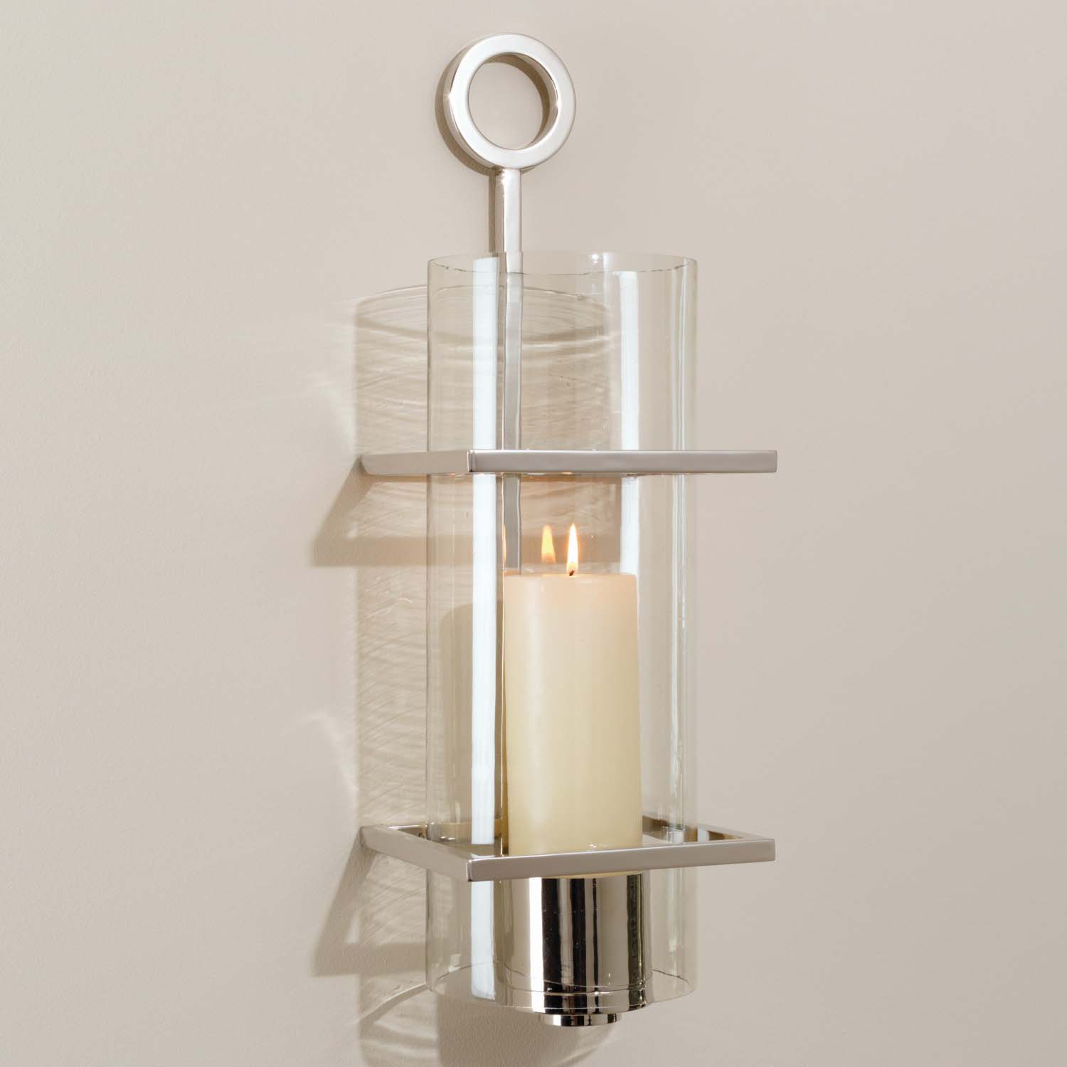 Global Views Circle in Square Wall Candle Holder