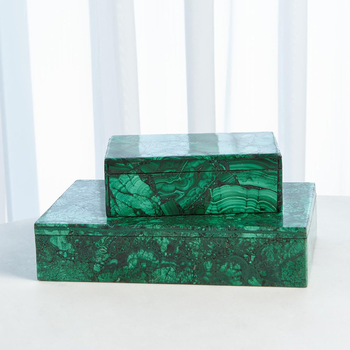 Global Views Malachite Stone Box