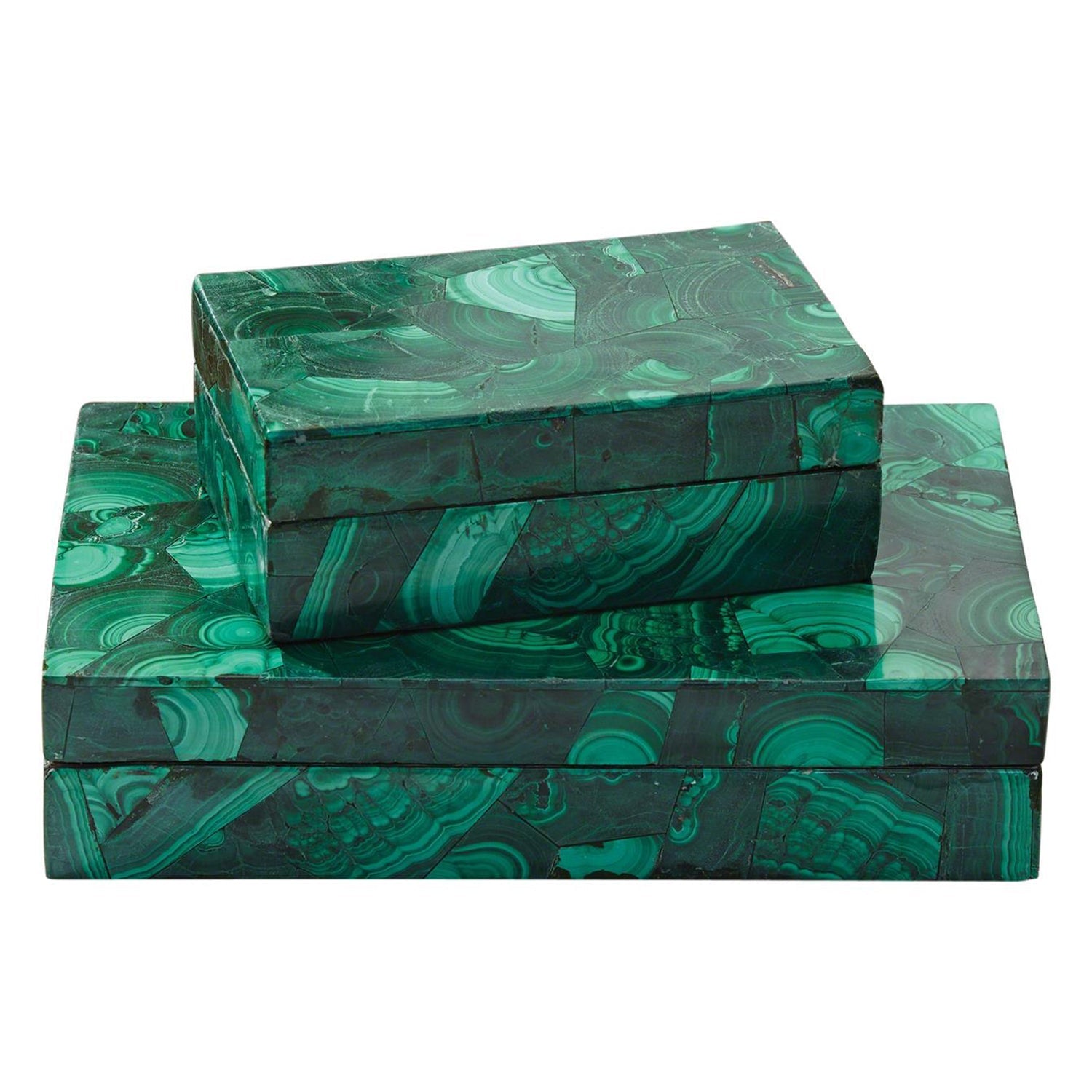 Global Views Malachite Stone Box