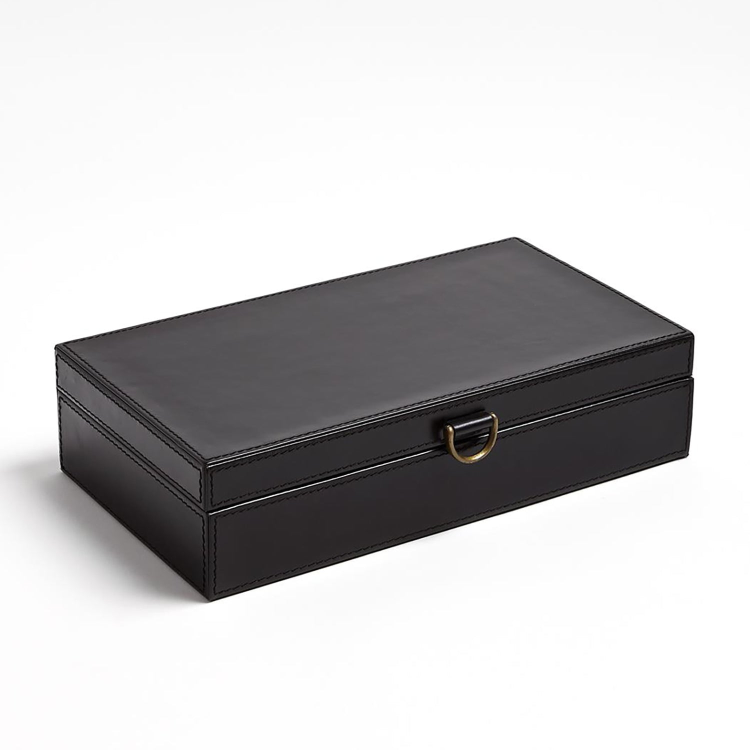 Global Views Marble Leather D Ring Box