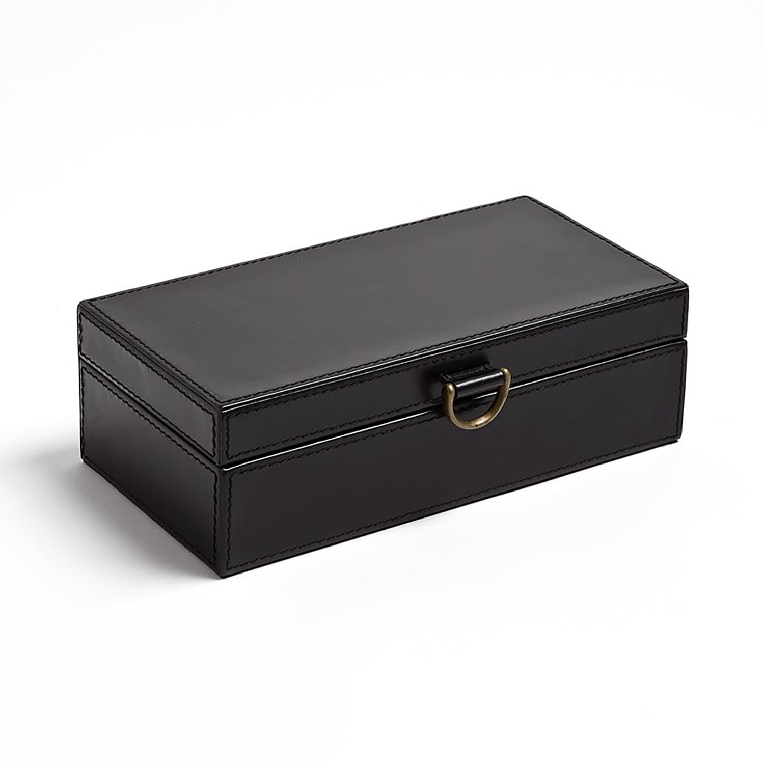 Global Views Marble Leather D Ring Box