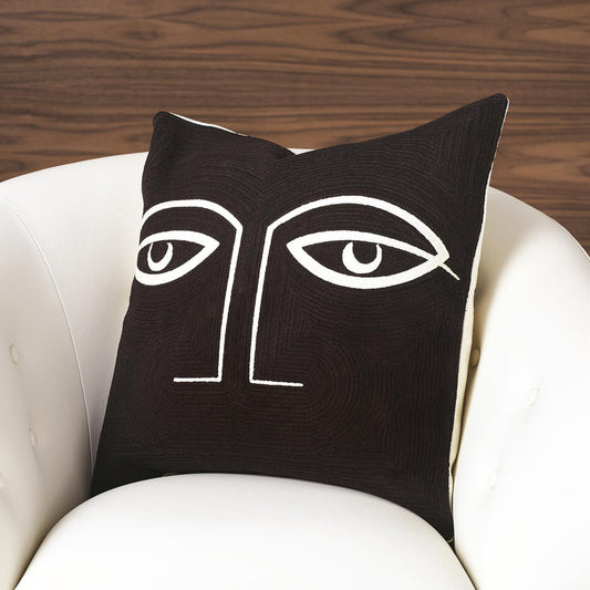 Global Views Two Eye Throw Pillow