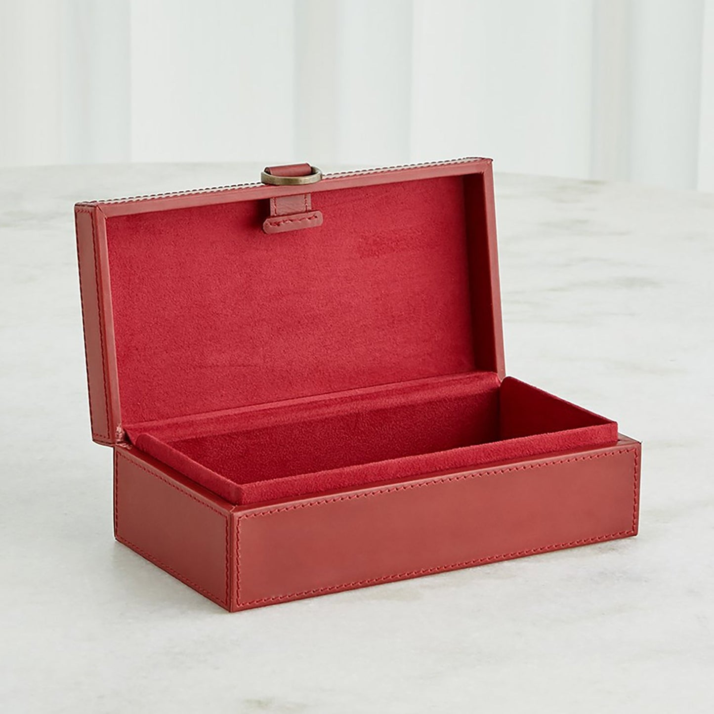 Global Views Marble Leather D Ring Box