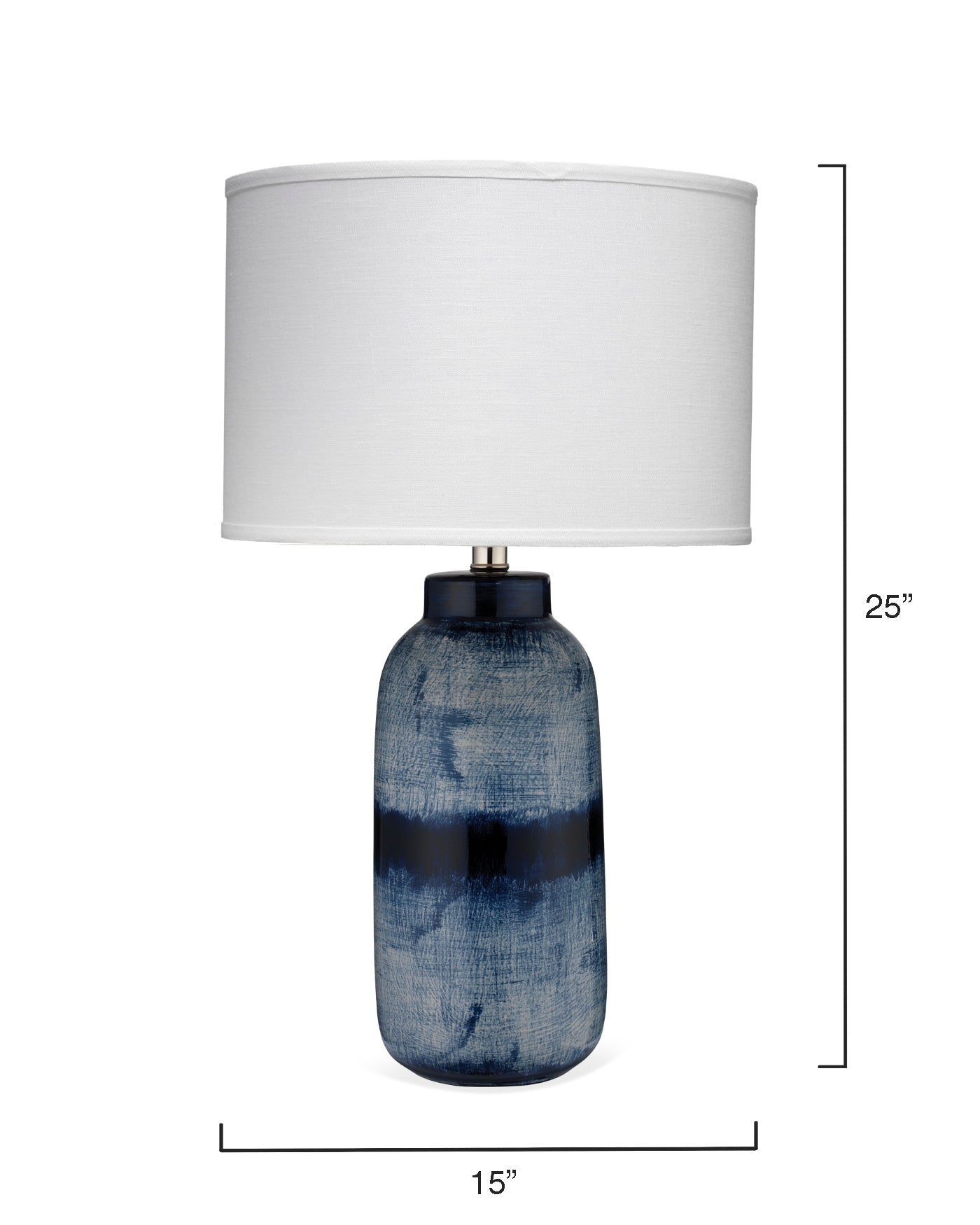 Batik Table Lamp Blue and White - Large