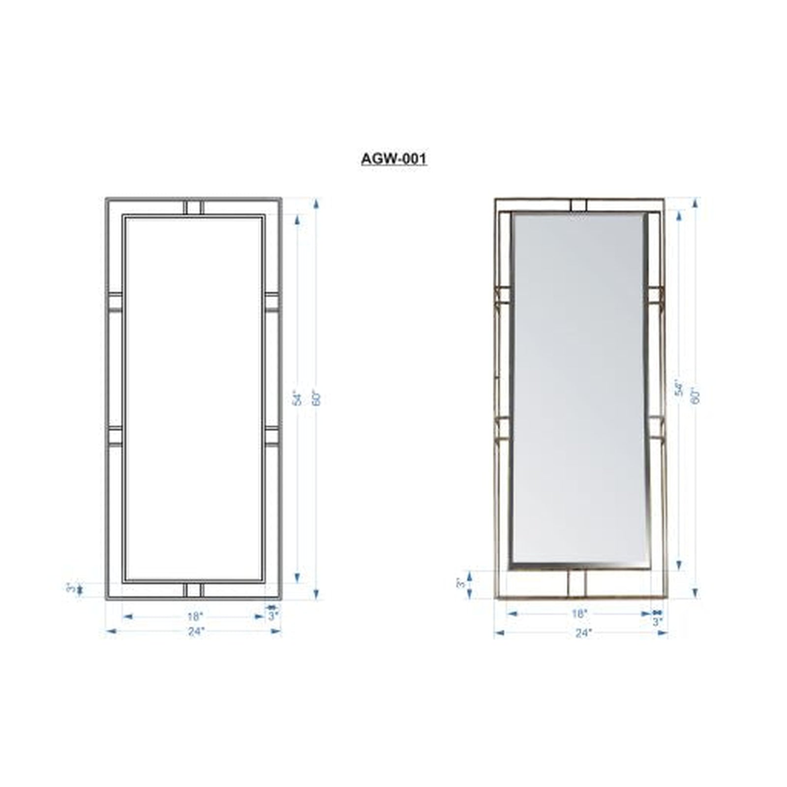 Surya Alpenglow Square Mirror