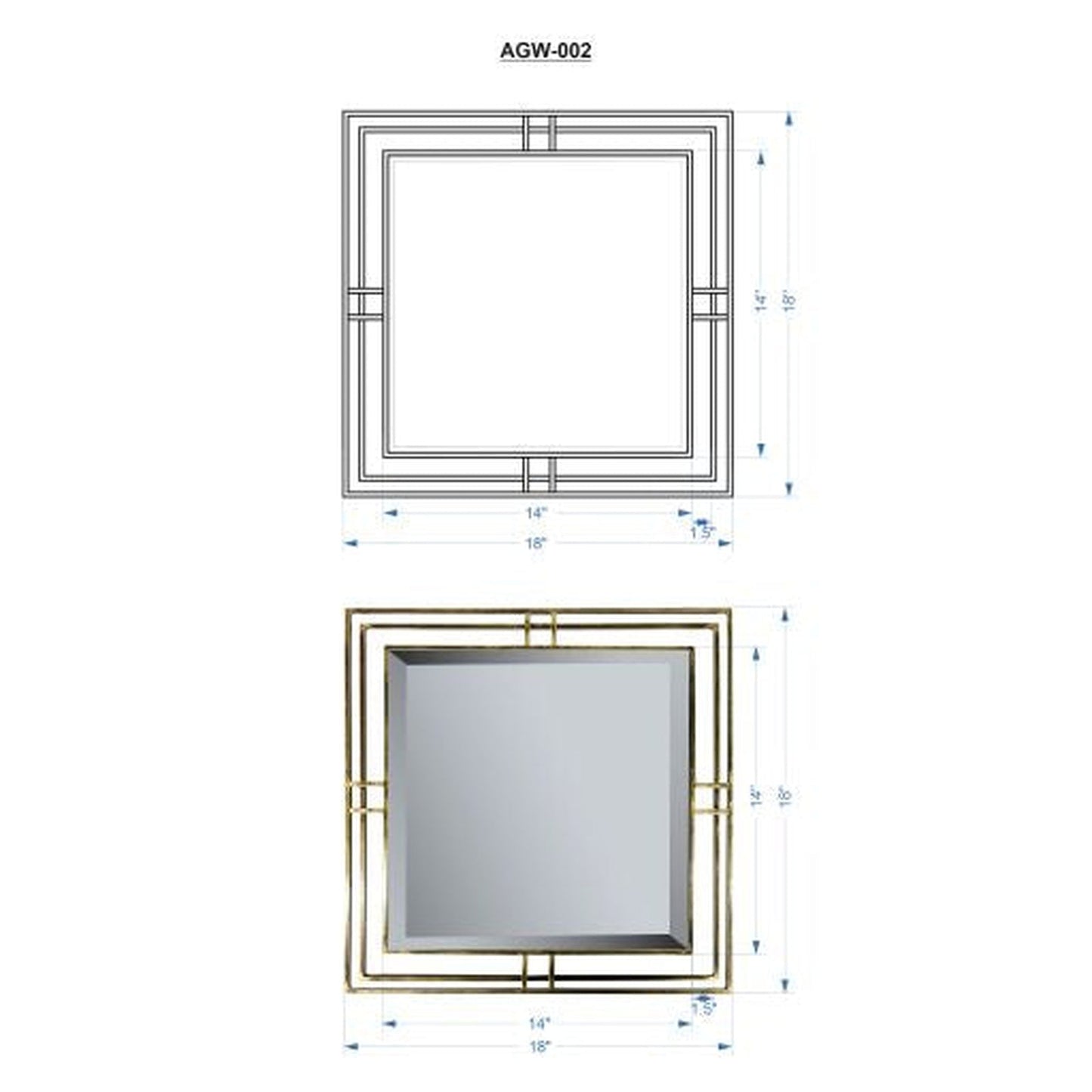 Surya Alpenglow Rectangular Mirror