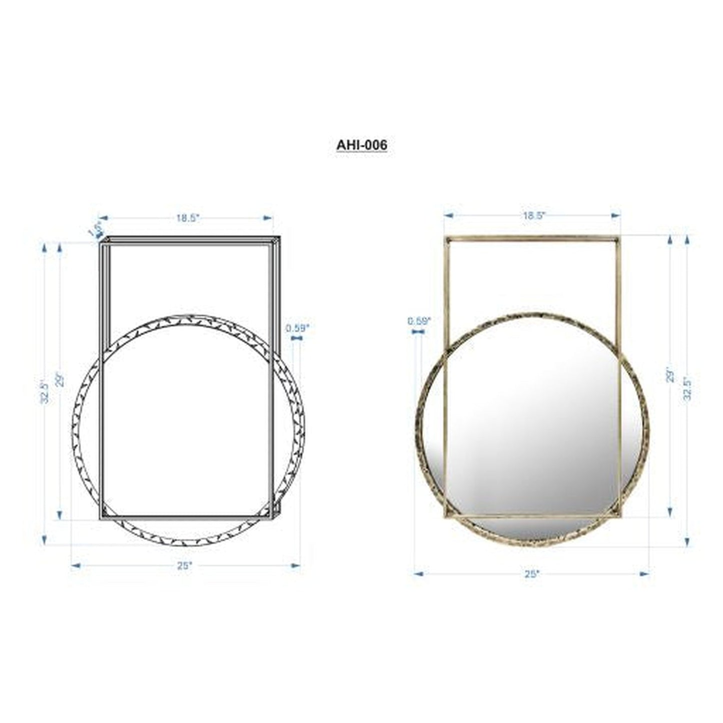 Surya Alchemist Rectangle/Round Mirror