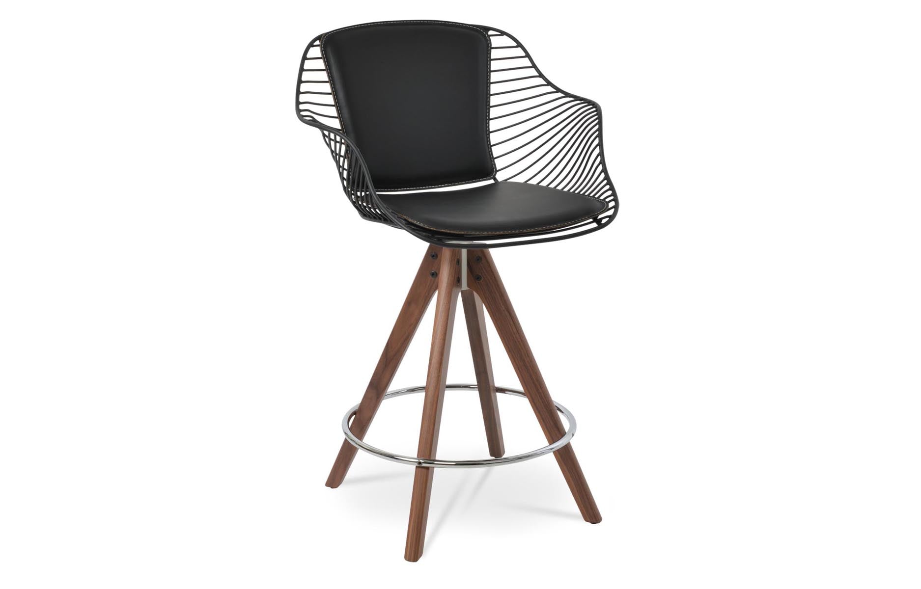 Zebra Pyramid Swivel Stool